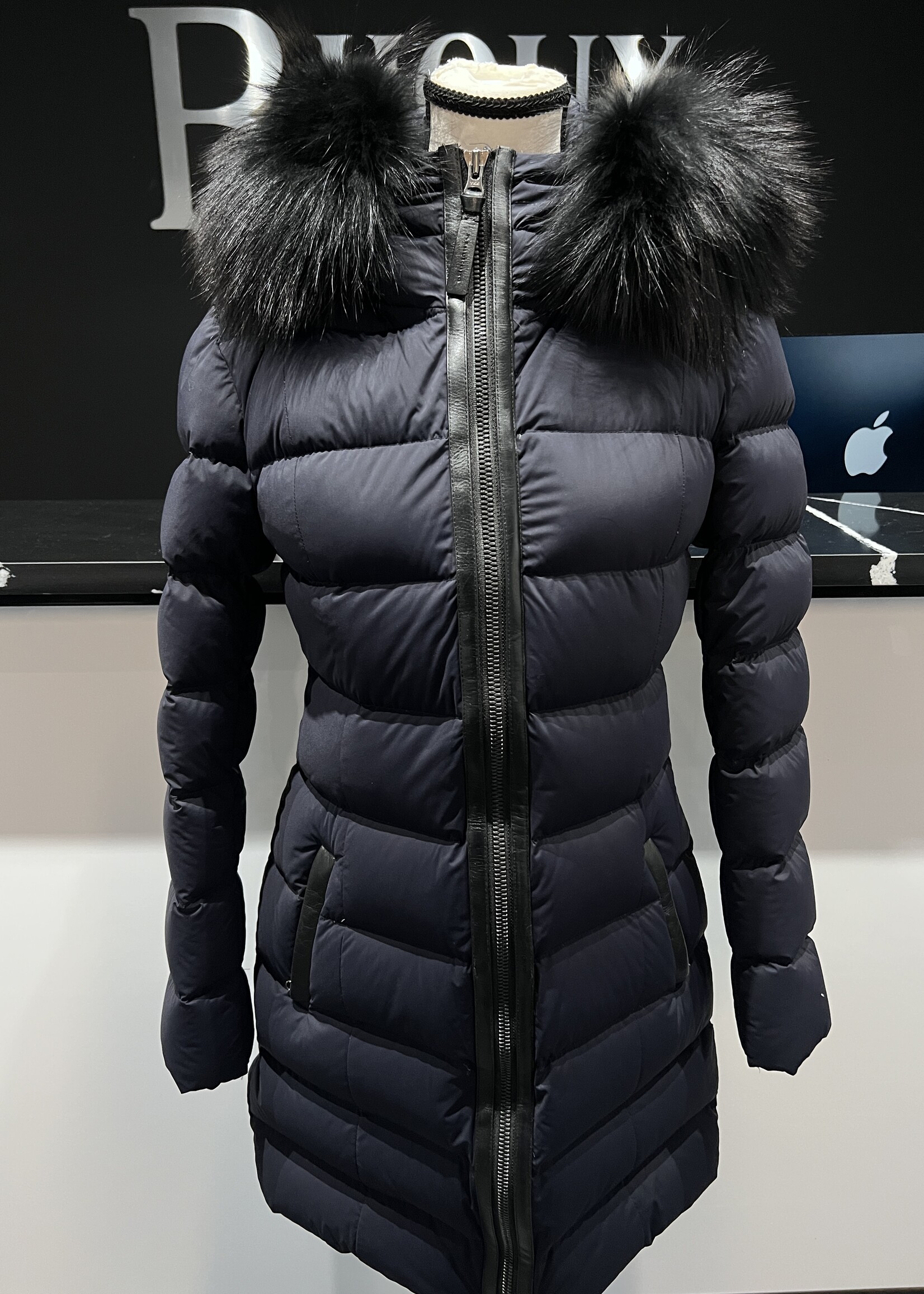 Mackage Blue Calla Fur Jacket