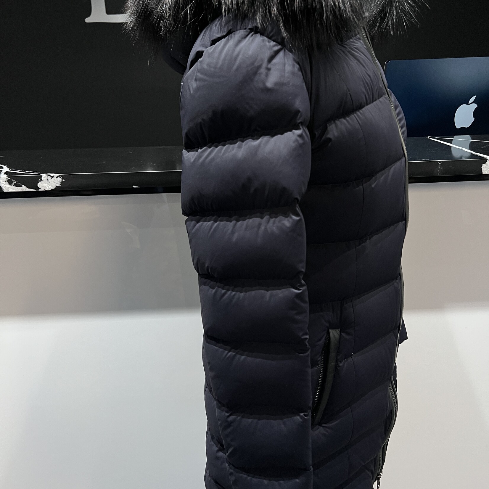 Mackage Blue Calla Fur Jacket