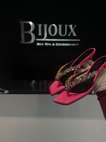 Versace SOLD - Versace Crystal Heels Sandal 38