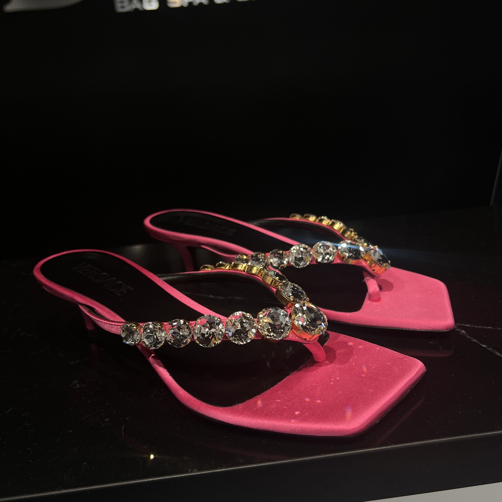 Versace SOLD - Versace Crystal Heels Sandal 38
