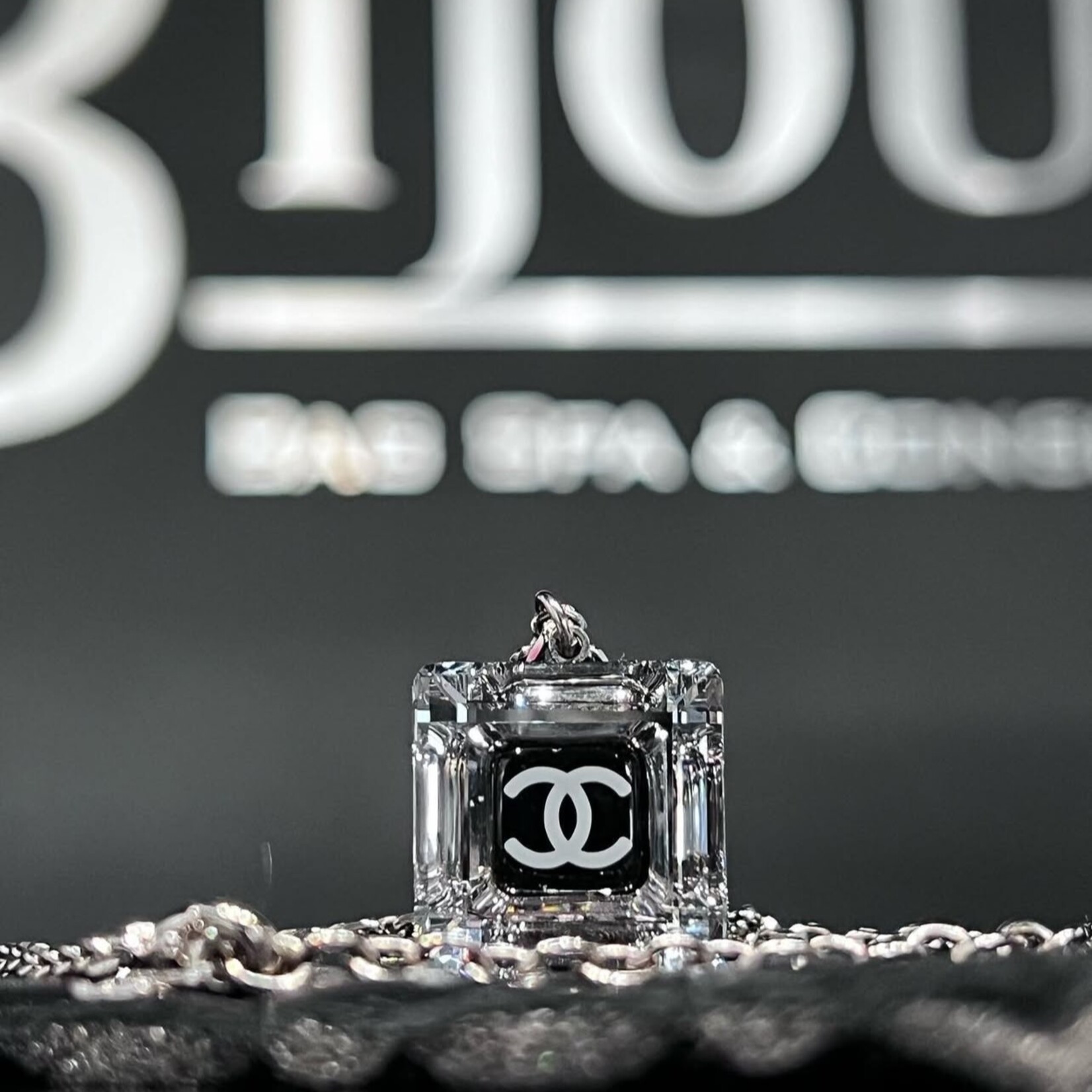 Chanel SOLD - Chanel Square Pendant Necklace