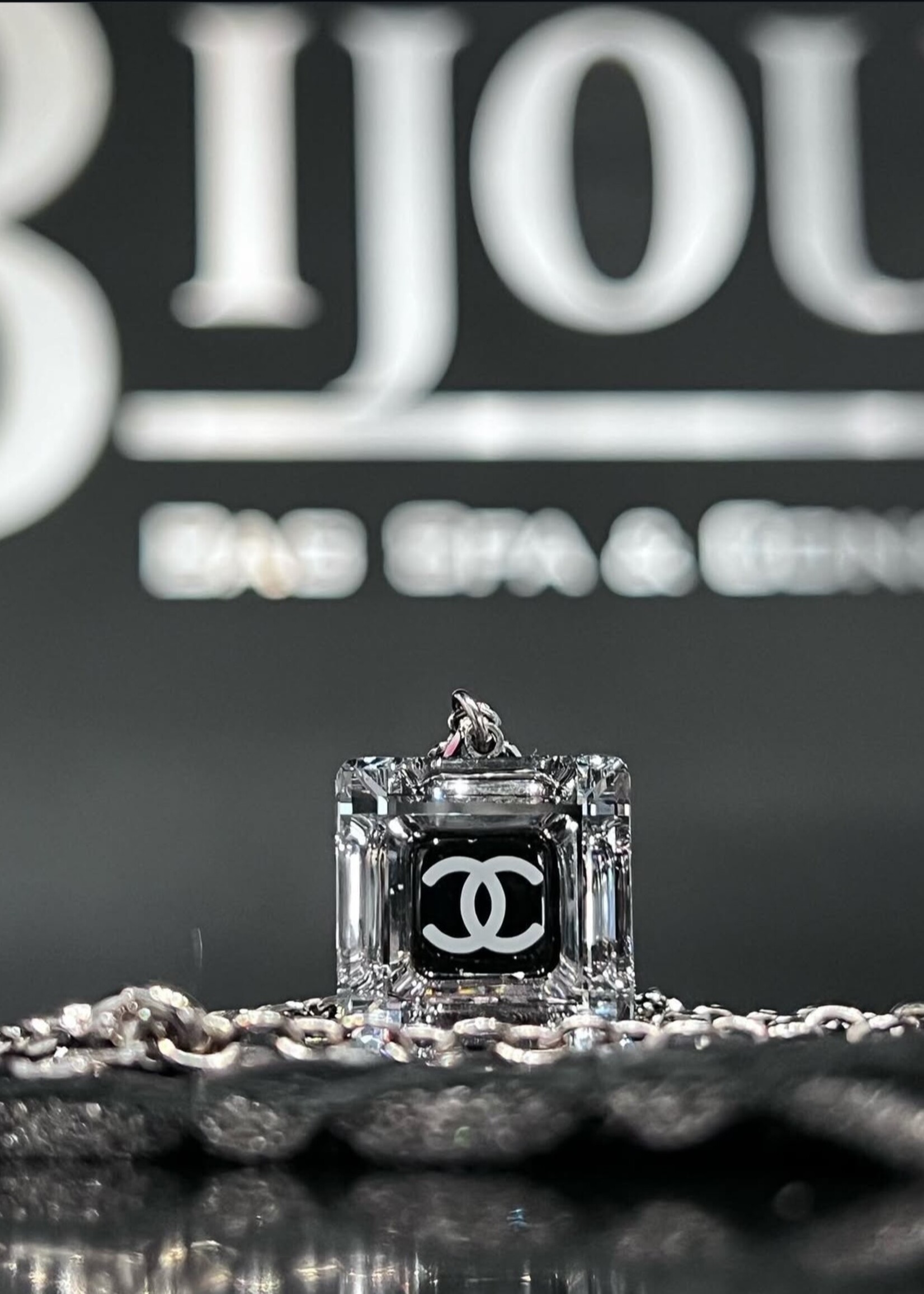 Chanel SOLD - Chanel Square Pendant Necklace