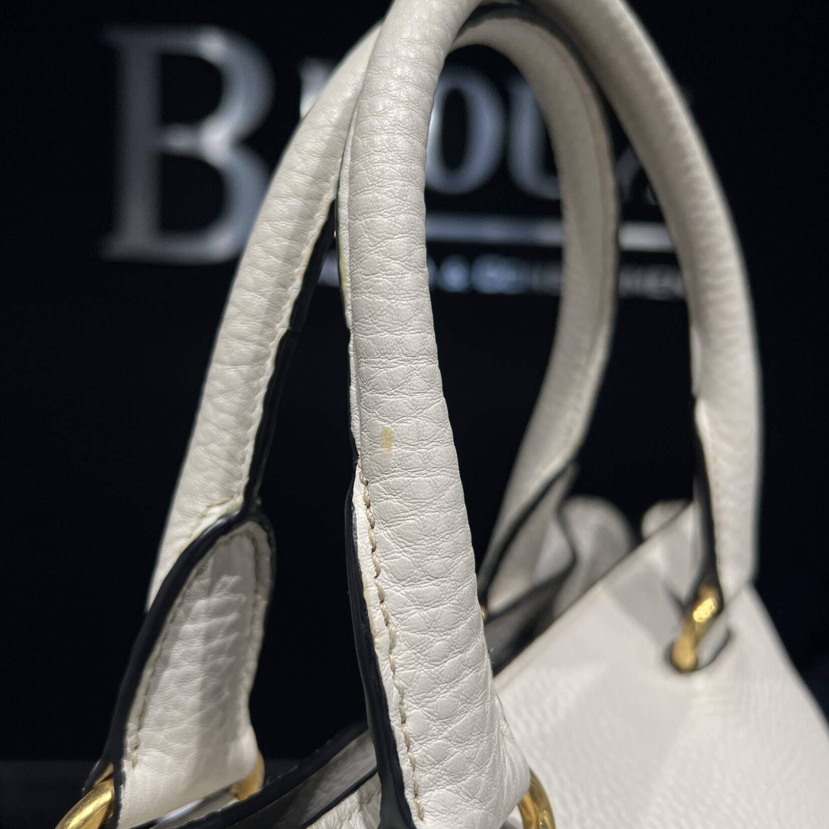 Prada SOLD - Prada  Daino Shopping Tote White