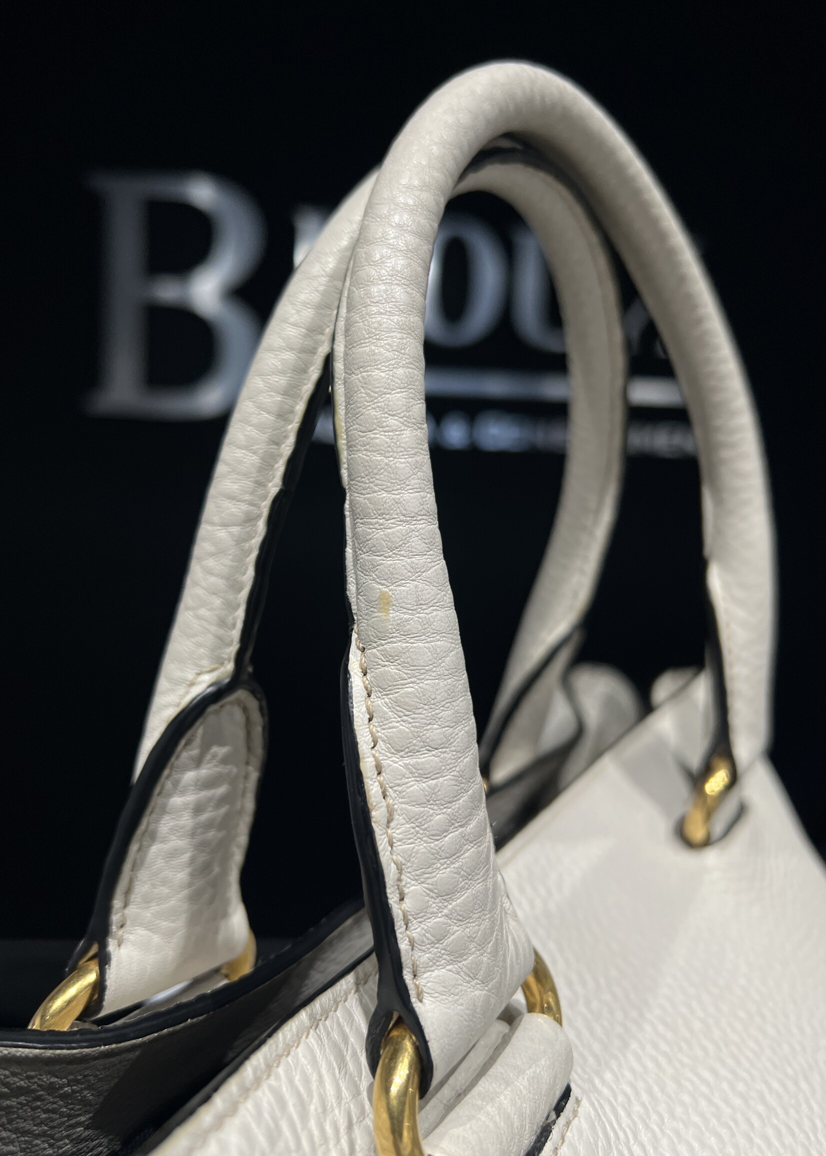 Prada SOLD - Prada  Daino Shopping Tote White