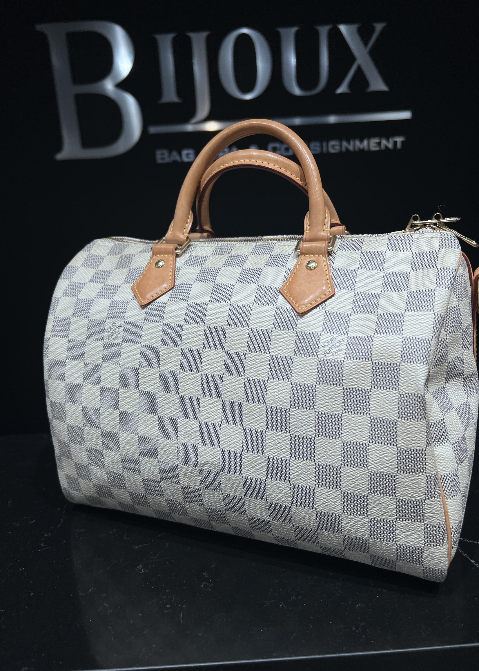 Louis Vuitton SOLD - Louis Vuitton Speedy 30 Bandouliere Damier Azur
