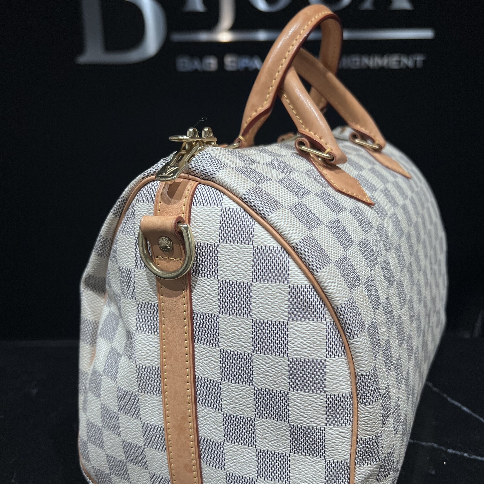 Louis Vuitton SOLD - Louis Vuitton Speedy 30 Bandouliere Damier Azur