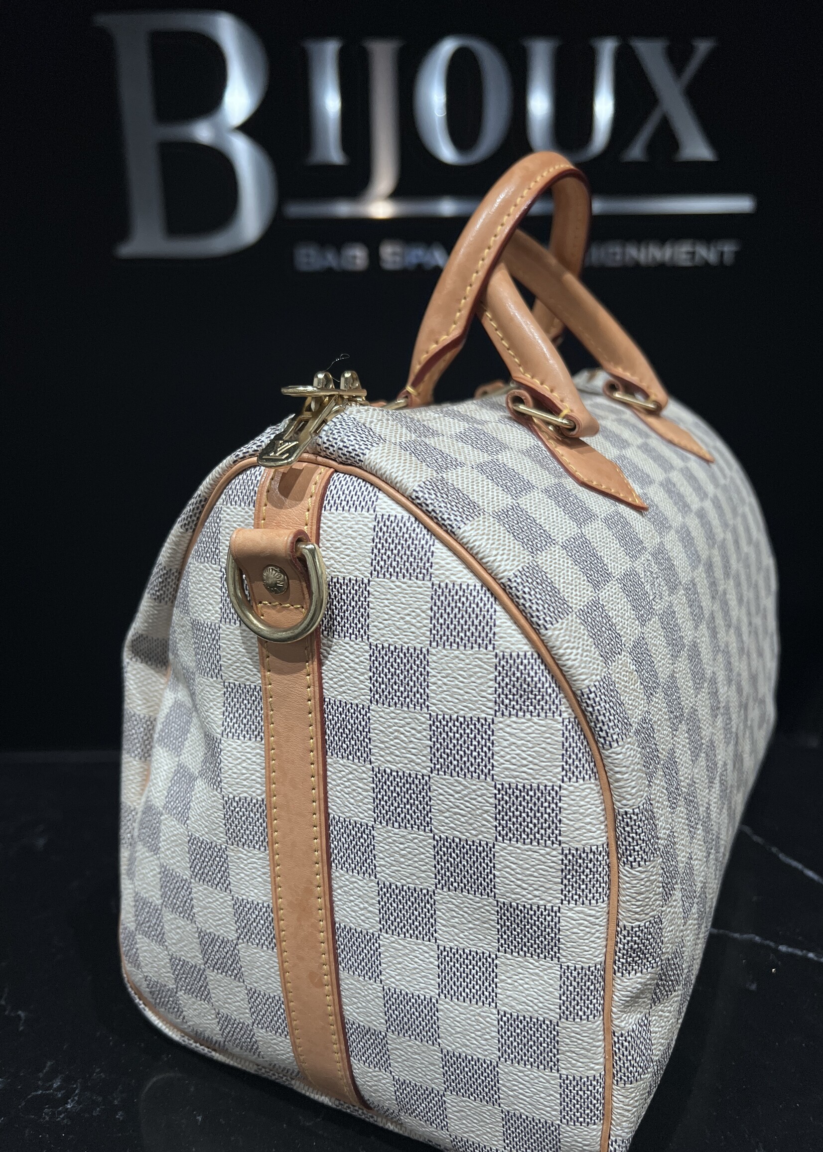 Louis Vuitton SOLD - Louis Vuitton Speedy 30 Bandouliere Damier Azur