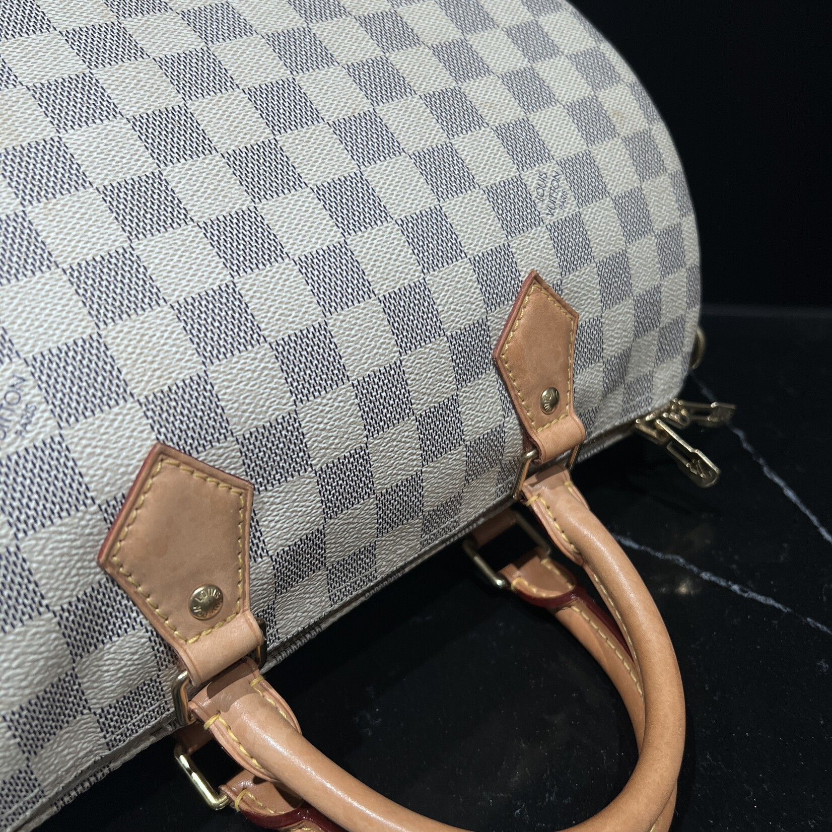Louis Vuitton SOLD - Louis Vuitton Speedy 30 Bandouliere Damier Azur