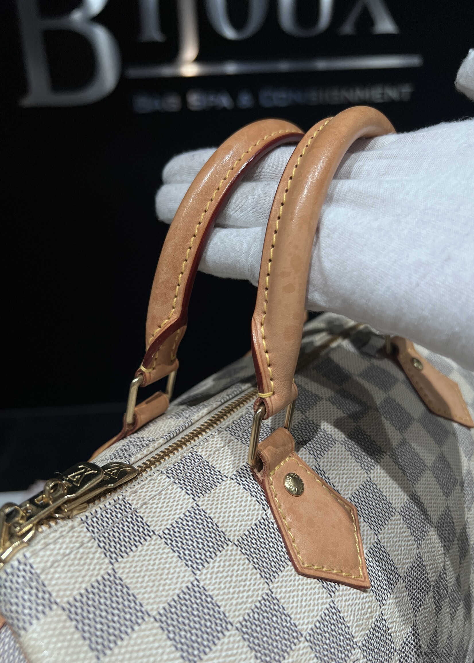 Louis Vuitton SOLD - Louis Vuitton Speedy 30 Bandouliere Damier Azur