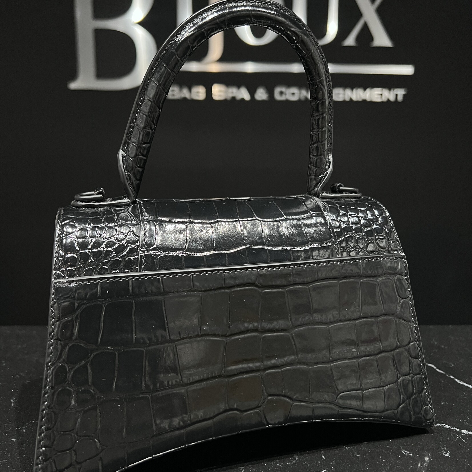 Balenciaga SOLD- Balenciaga Hourglass Black Croc