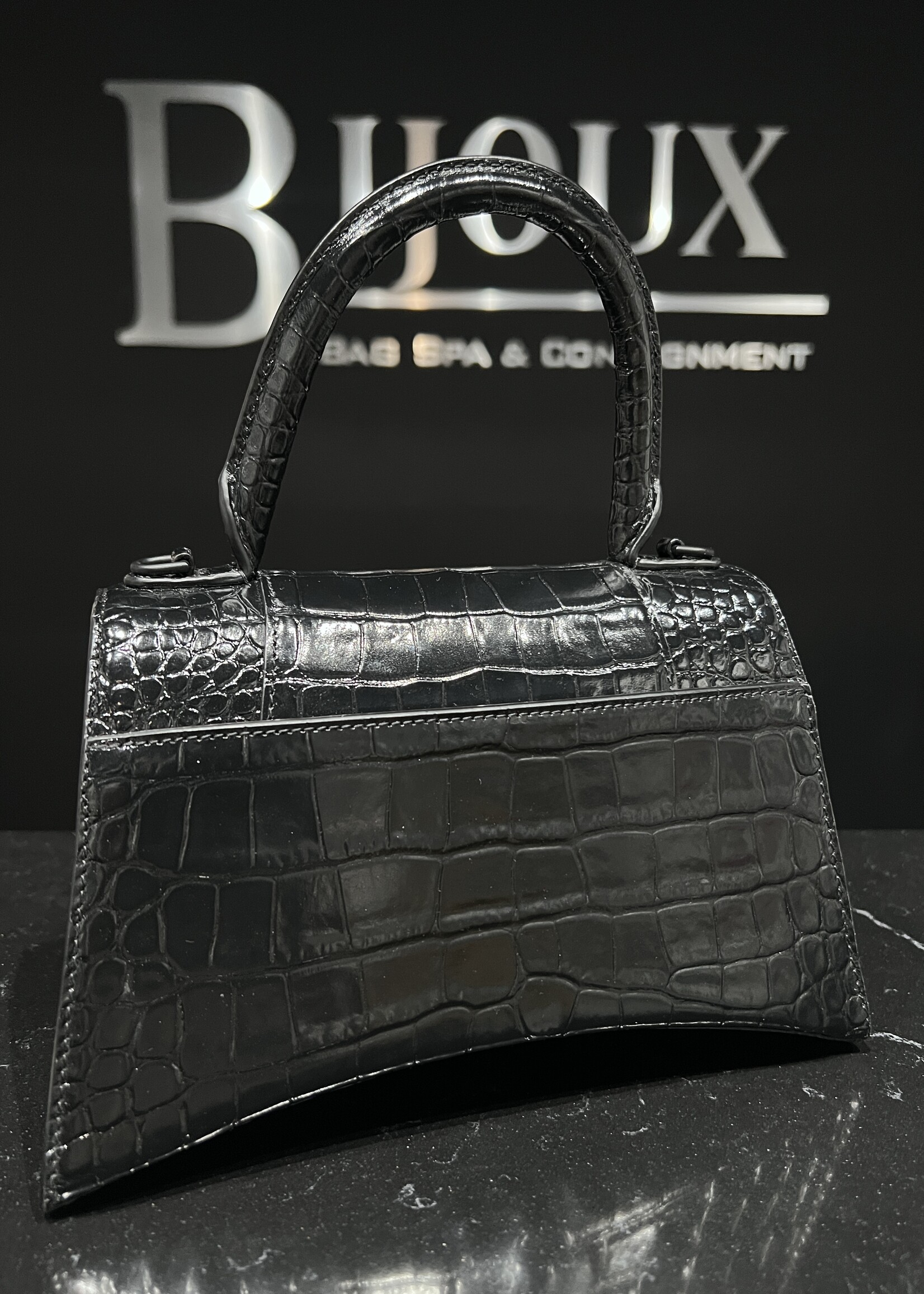 Balenciaga SOLD- Balenciaga Hourglass Black Croc