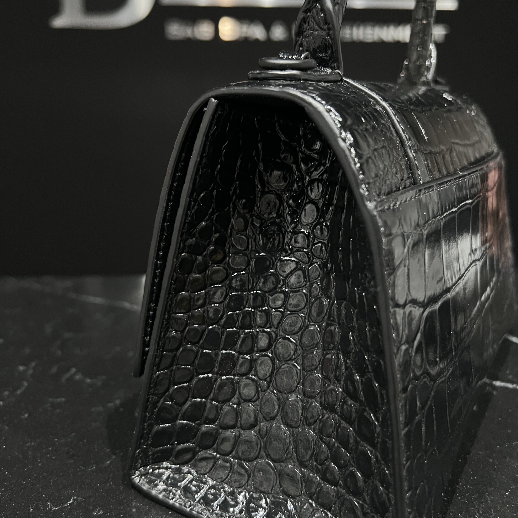 Balenciaga SOLD- Balenciaga Hourglass Black Croc