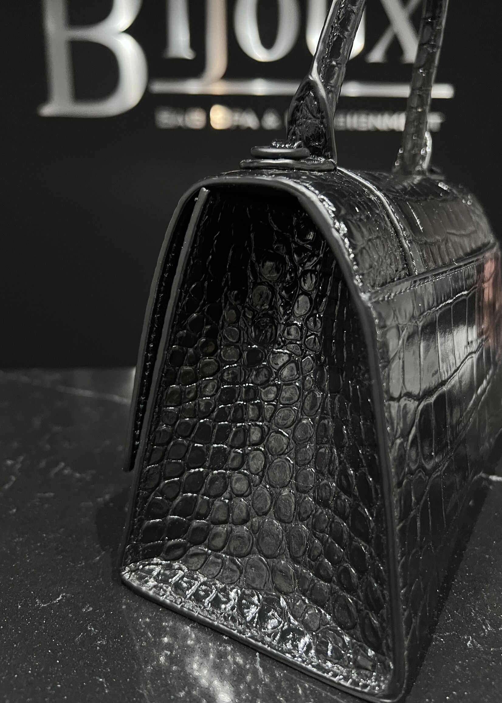 Balenciaga SOLD- Balenciaga Hourglass Black Croc