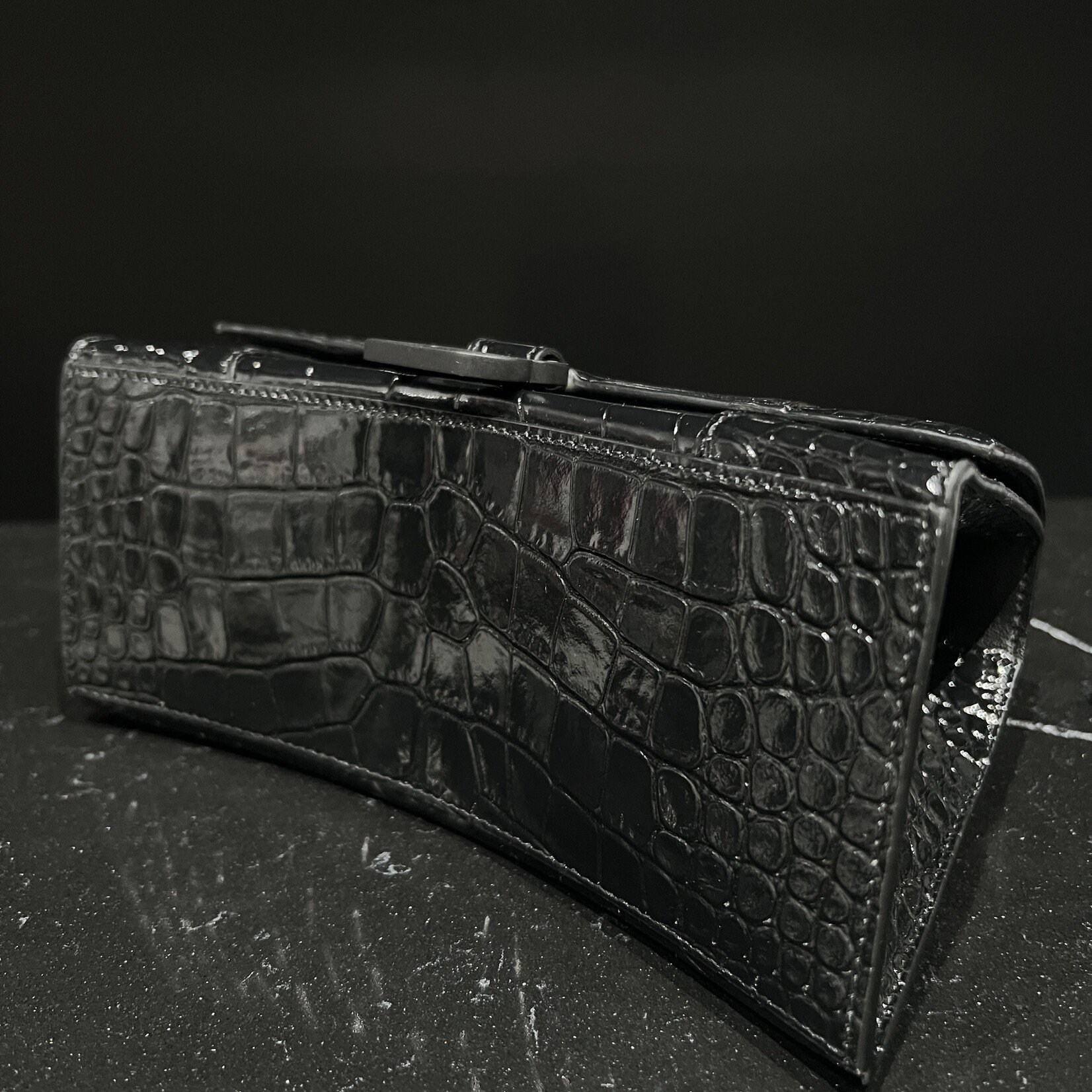 Balenciaga SOLD- Balenciaga Hourglass Black Croc