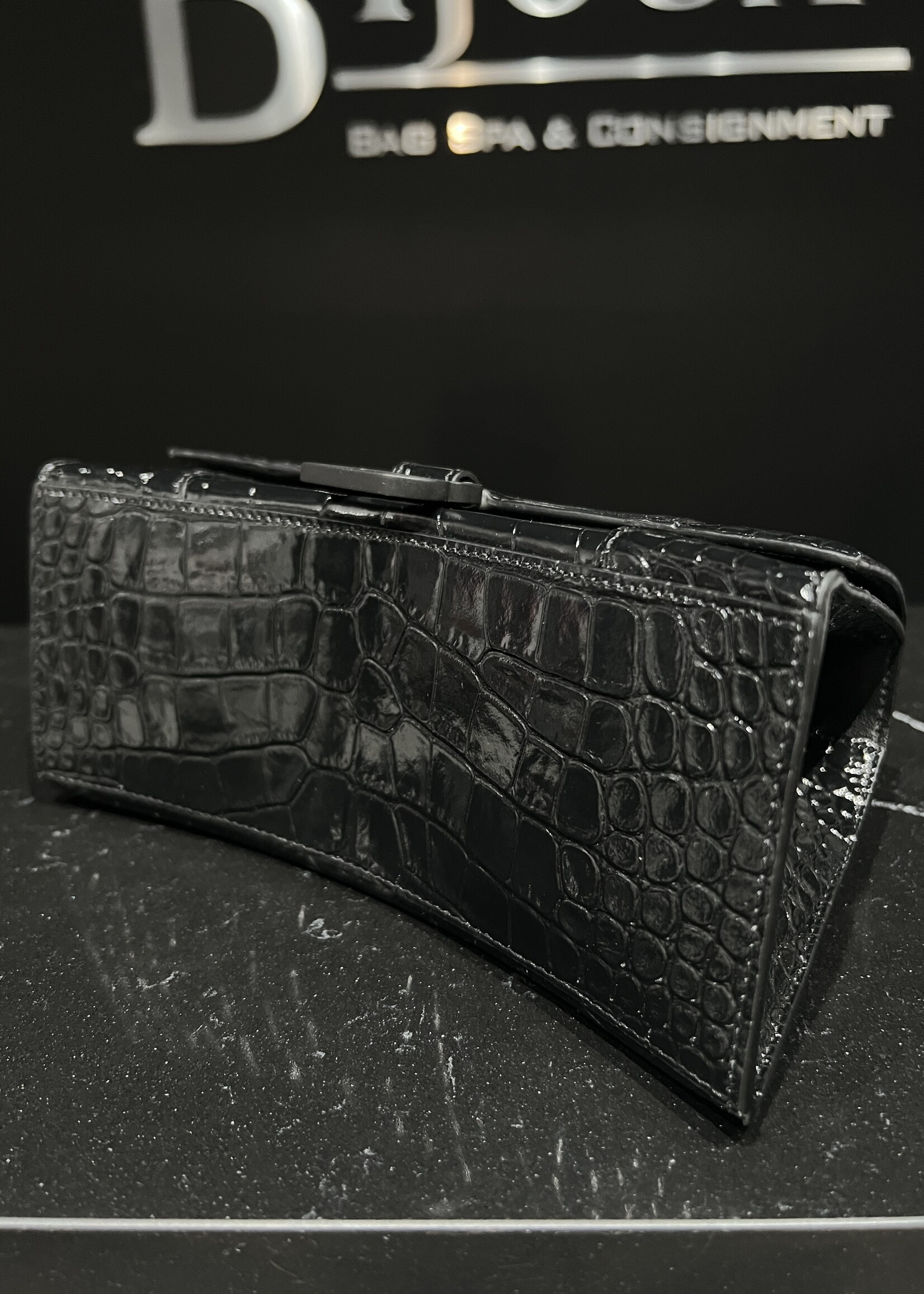 Balenciaga SOLD- Balenciaga Hourglass Black Croc