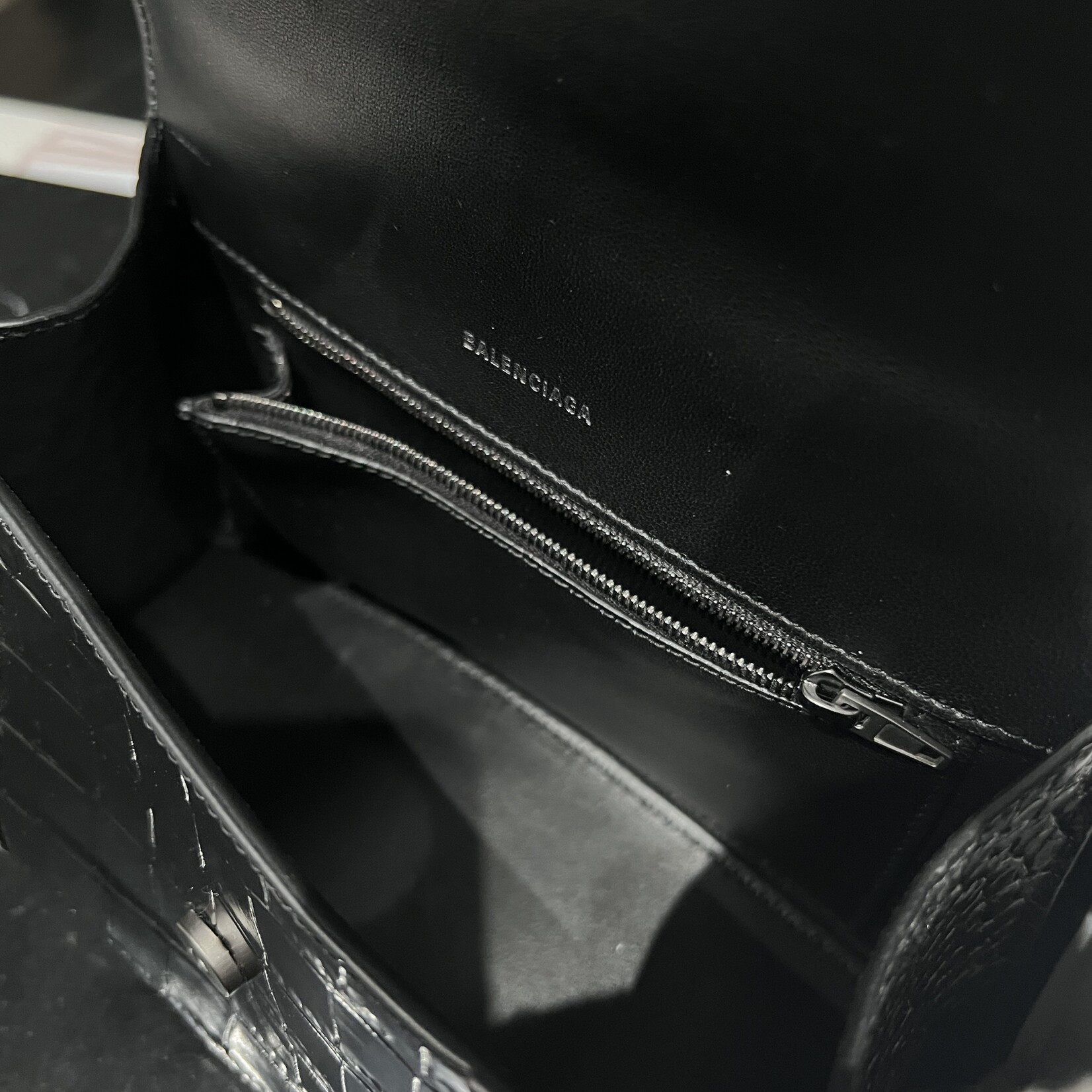 Balenciaga SOLD- Balenciaga Hourglass Black Croc