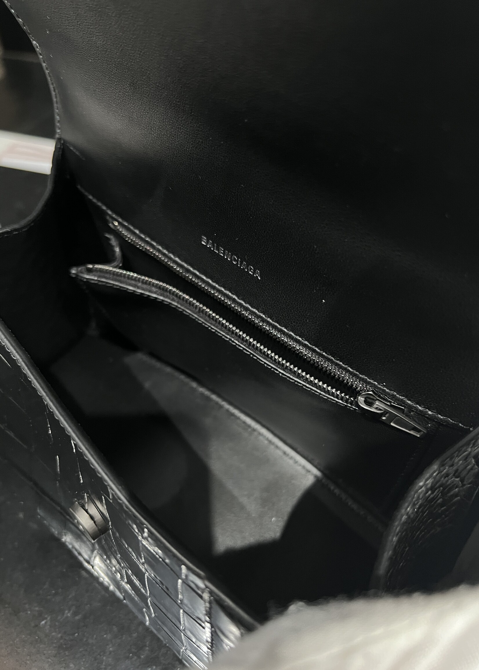 Balenciaga SOLD- Balenciaga Hourglass Black Croc