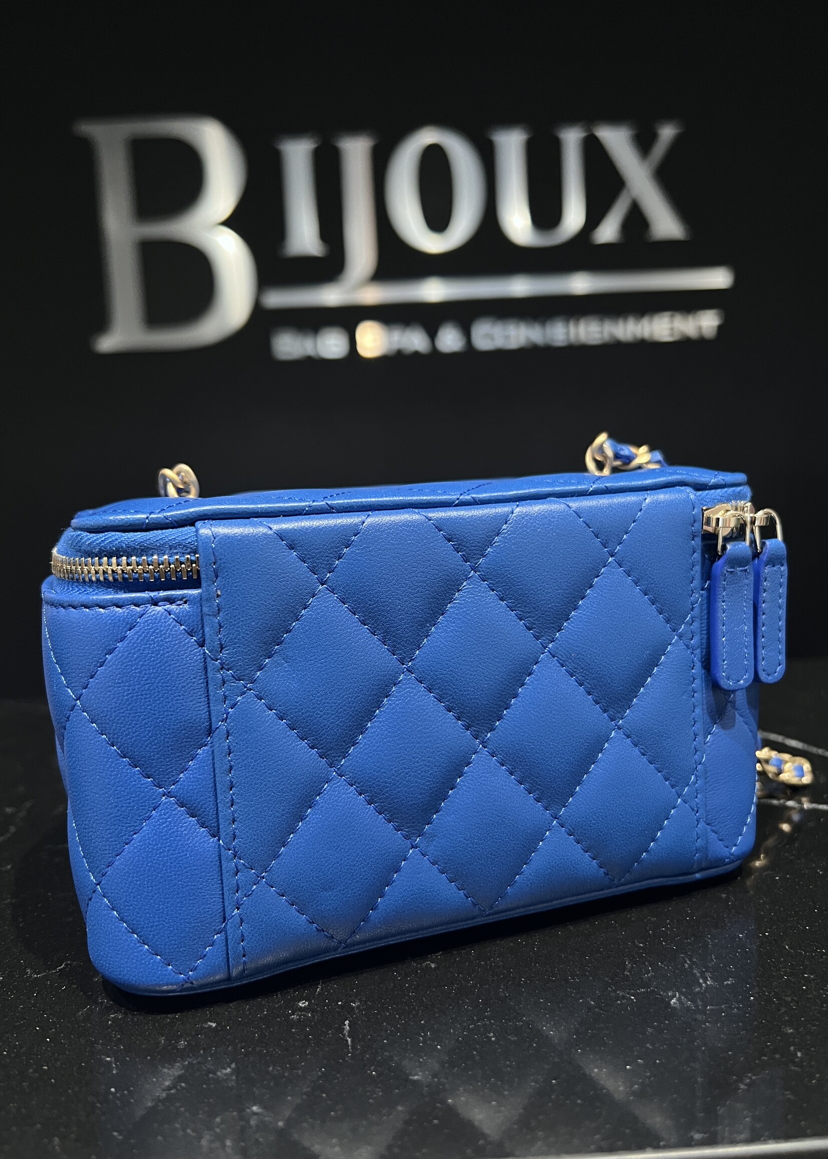 Chanel SOLD - Chanel Vanity Pearl Blue