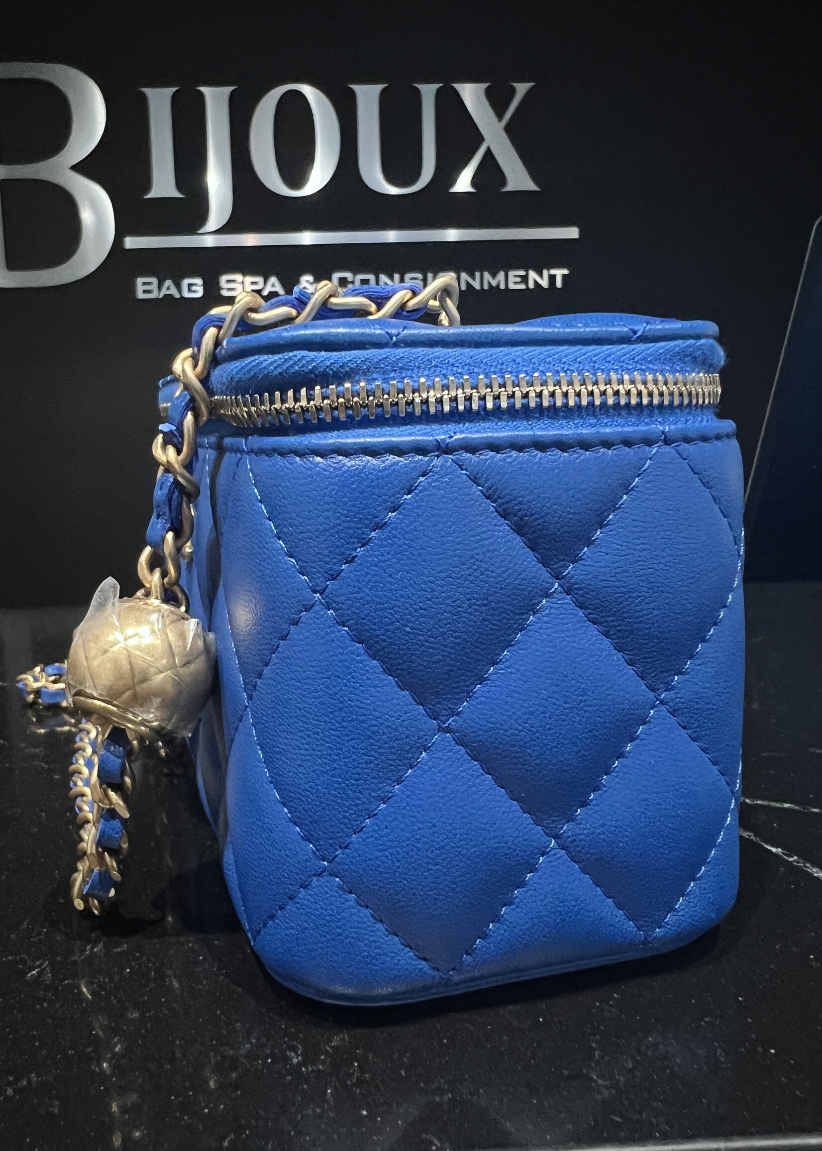 Chanel SOLD - Chanel Vanity Pearl Blue