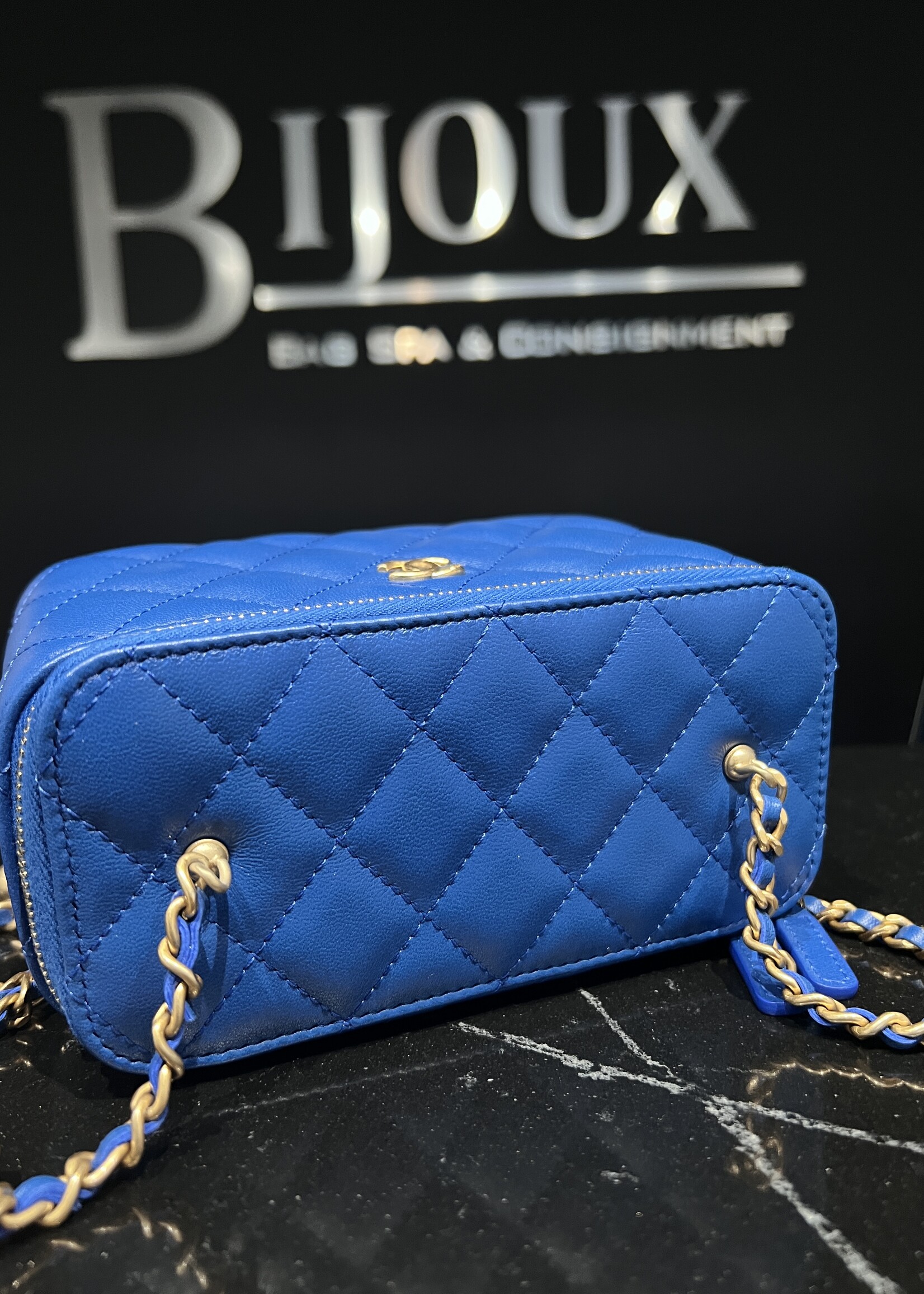 Chanel SOLD - Chanel Vanity Pearl Blue