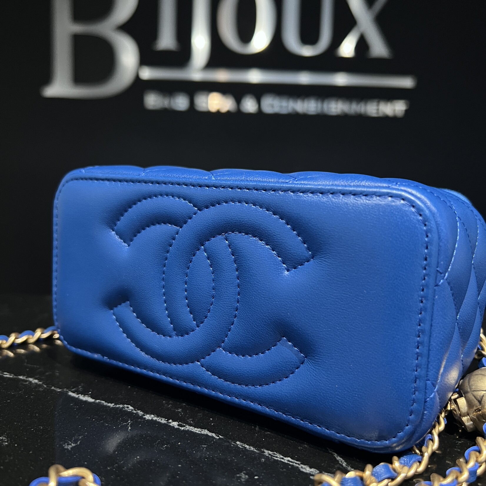 Chanel SOLD - Chanel Vanity Pearl Blue