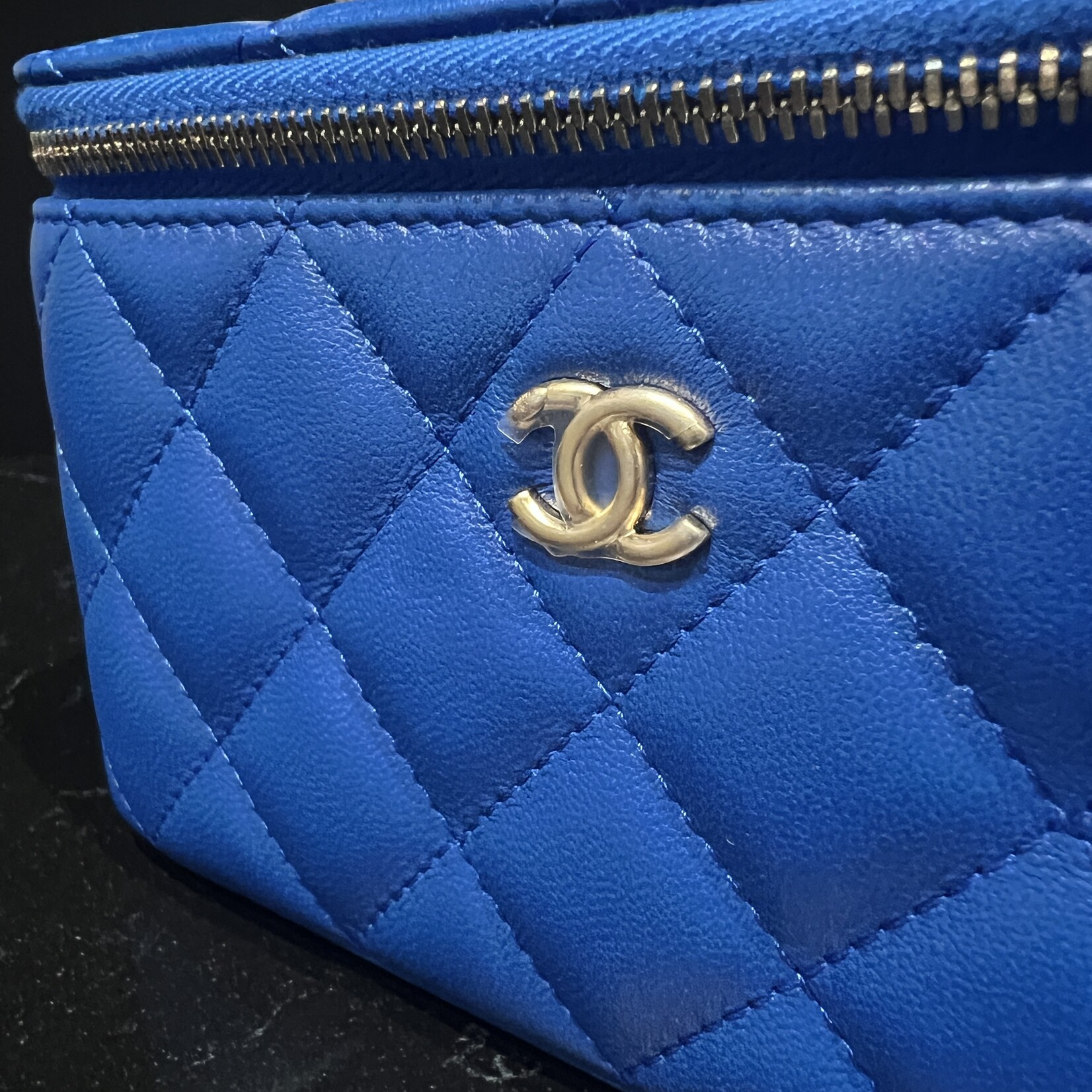 Chanel SOLD - Chanel Vanity Pearl Blue