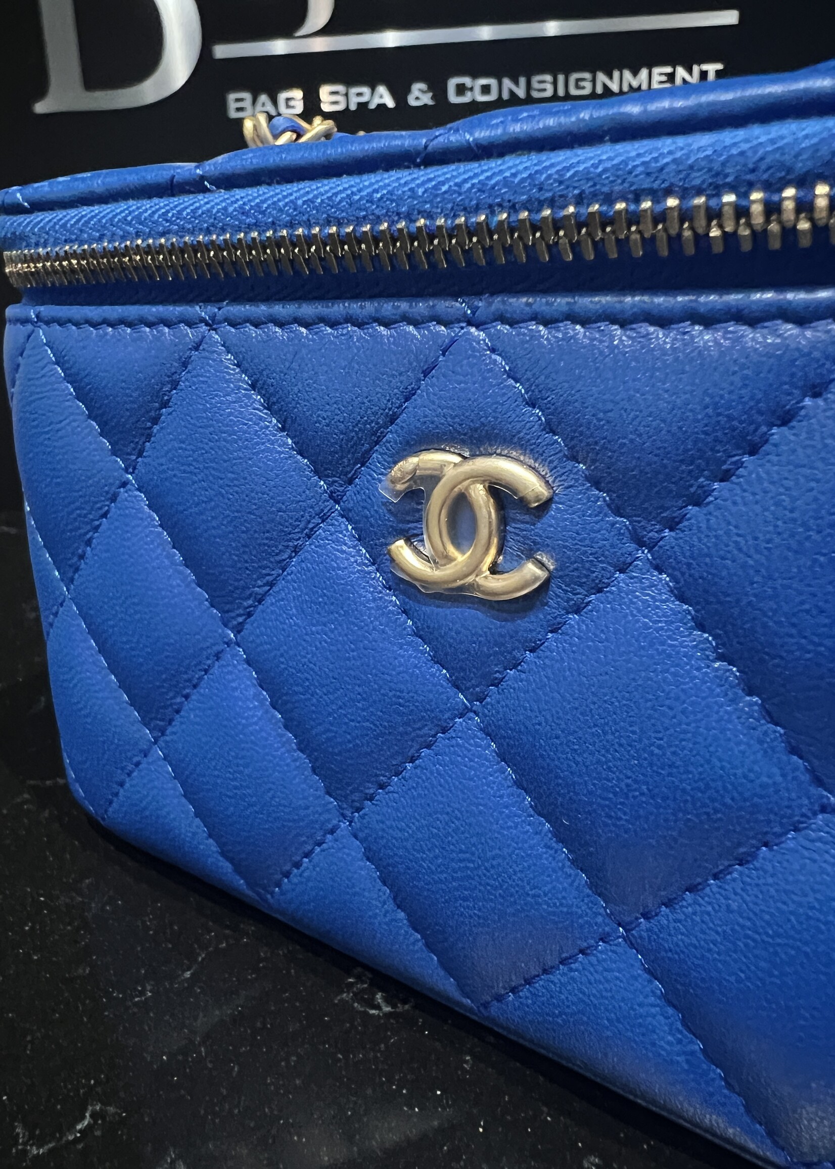 Chanel SOLD - Chanel Vanity Pearl Blue