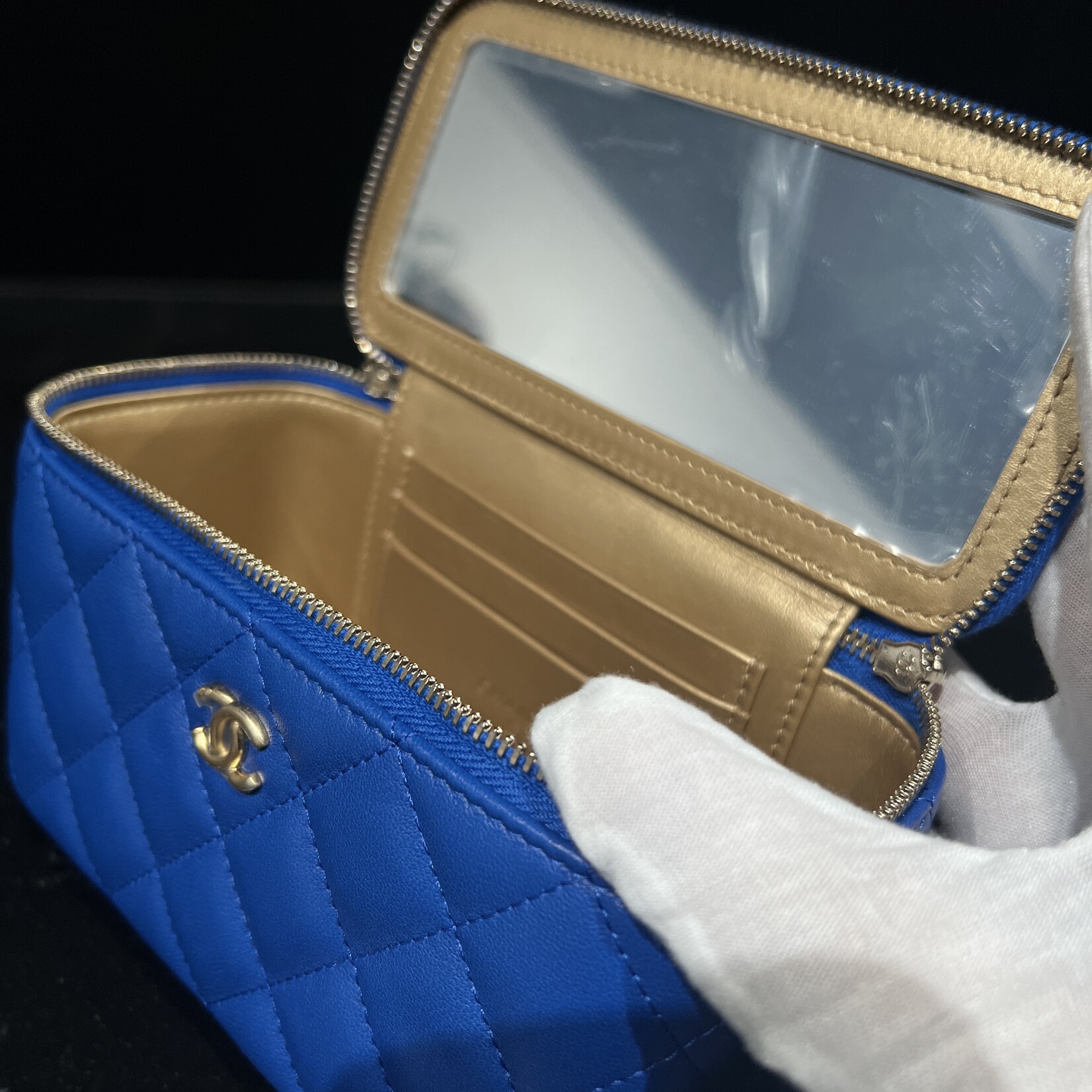 Chanel SOLD - Chanel Vanity Pearl Blue