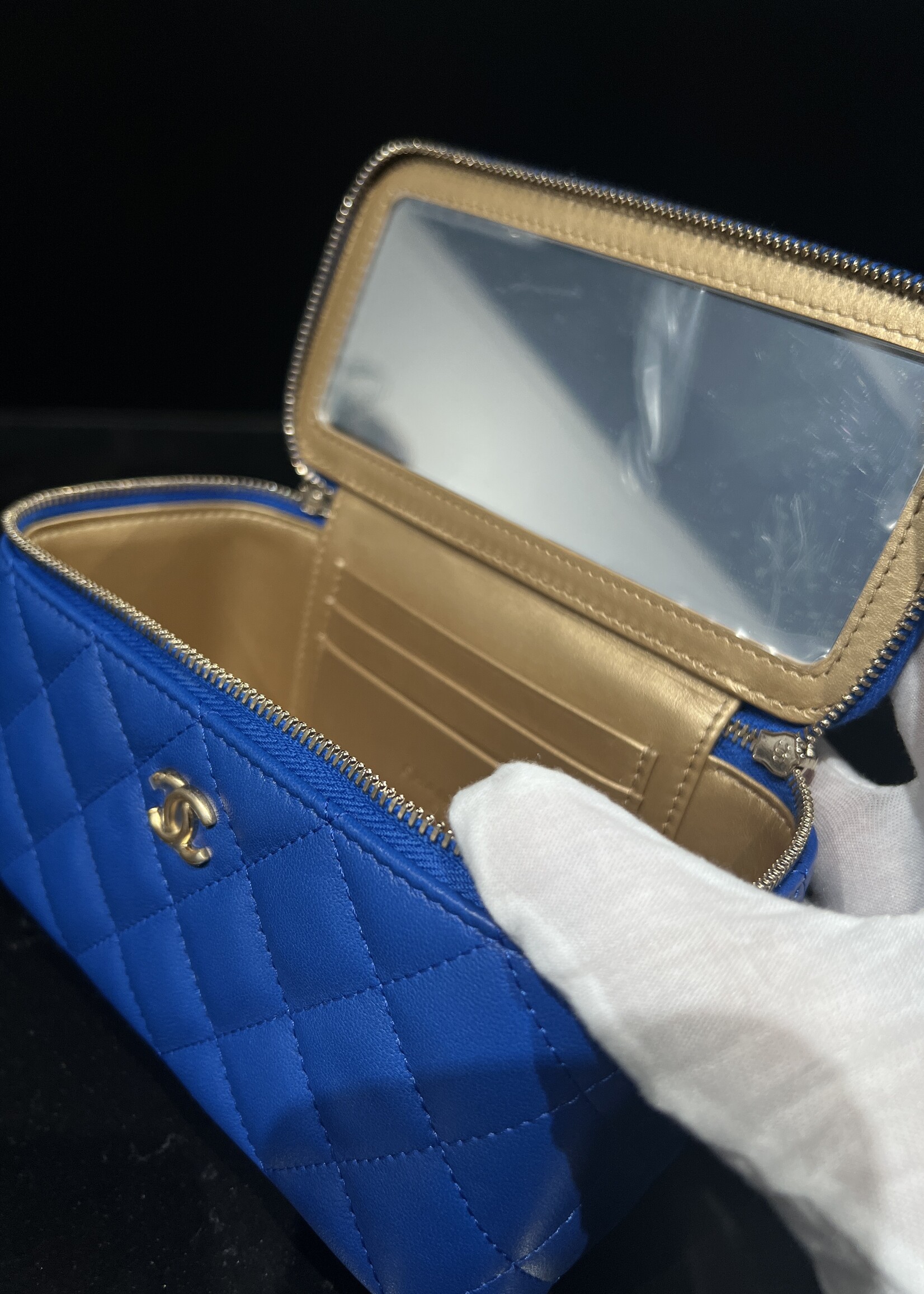 Chanel SOLD - Chanel Vanity Pearl Blue
