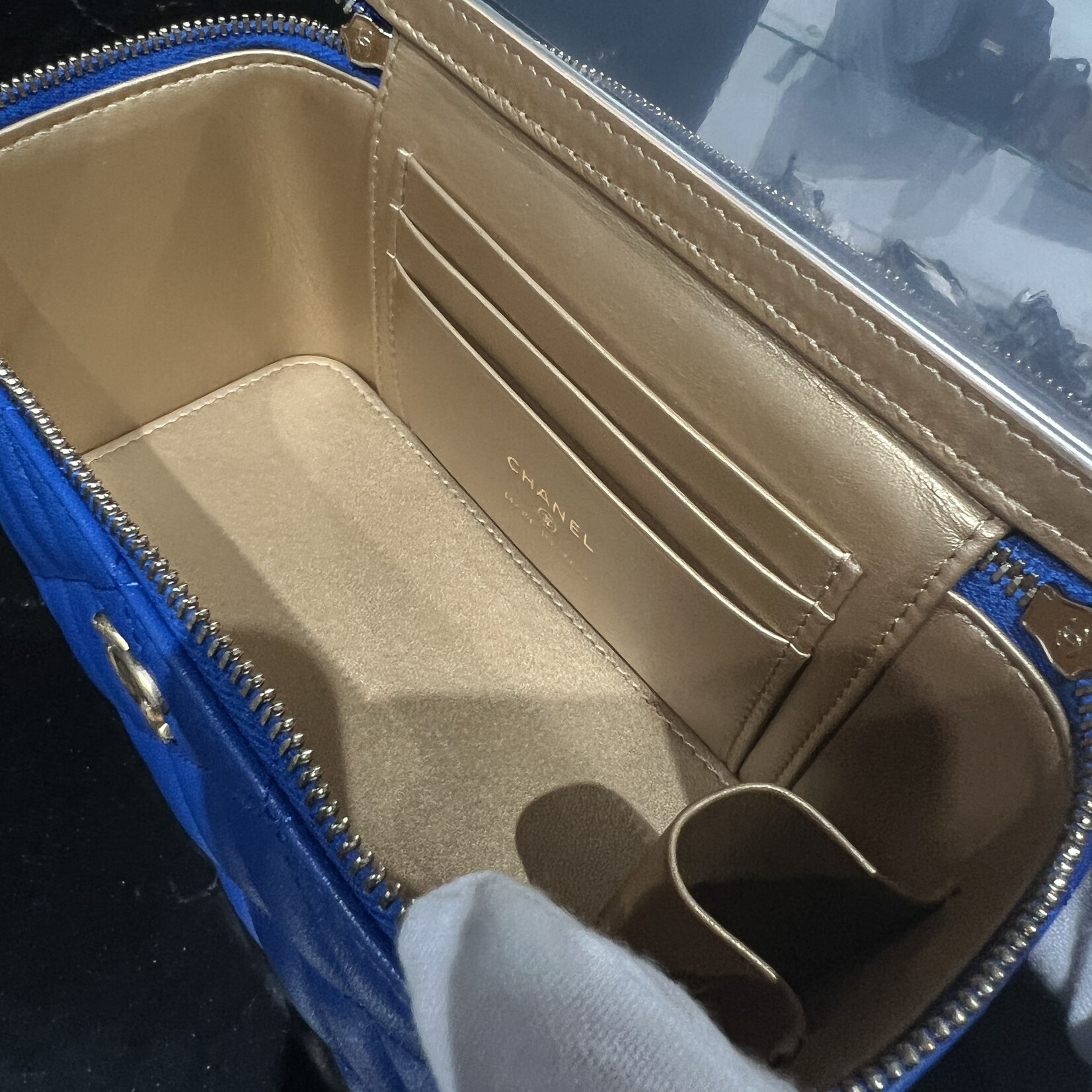 Chanel SOLD - Chanel Vanity Pearl Blue