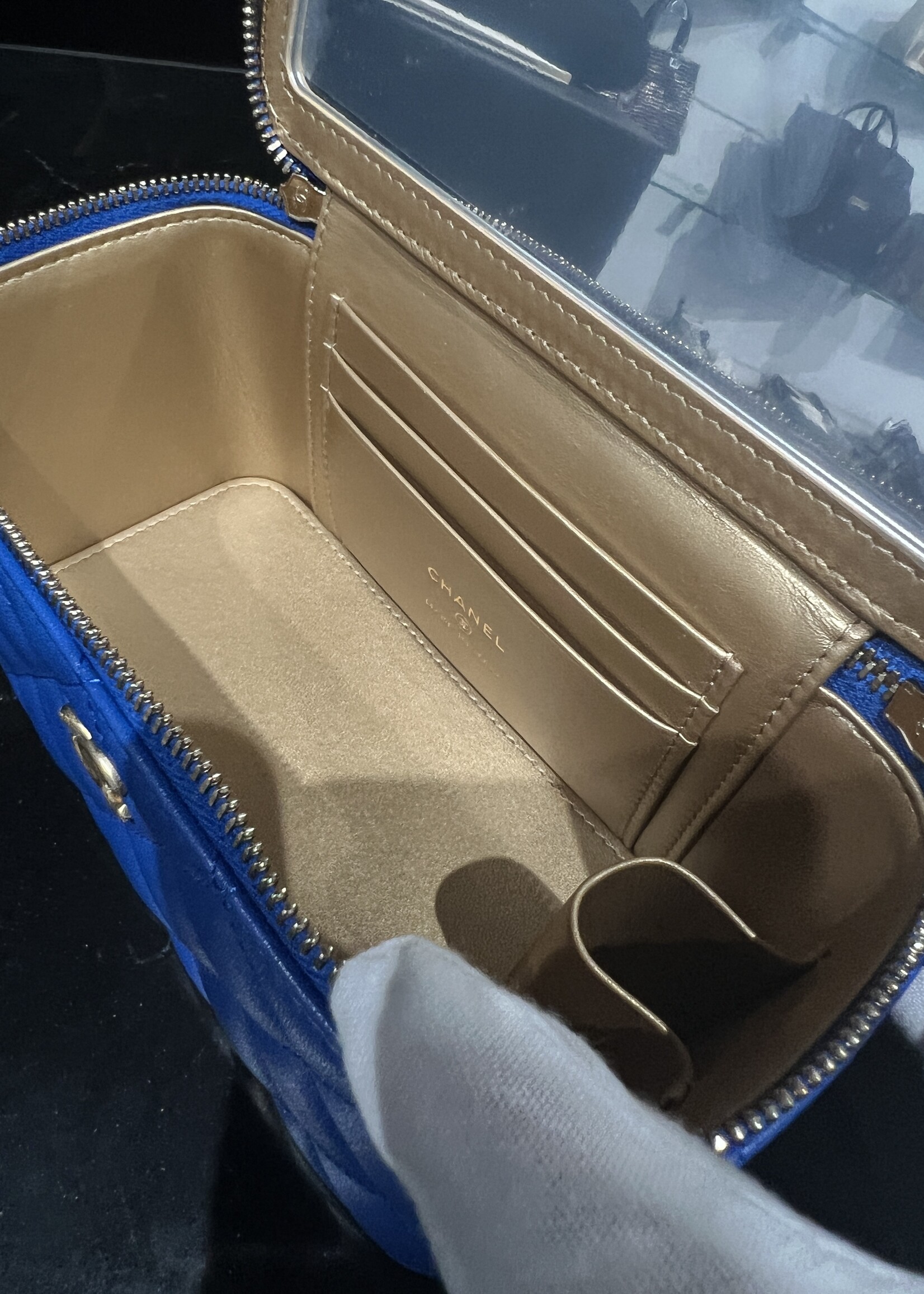 Chanel SOLD - Chanel Vanity Pearl Blue