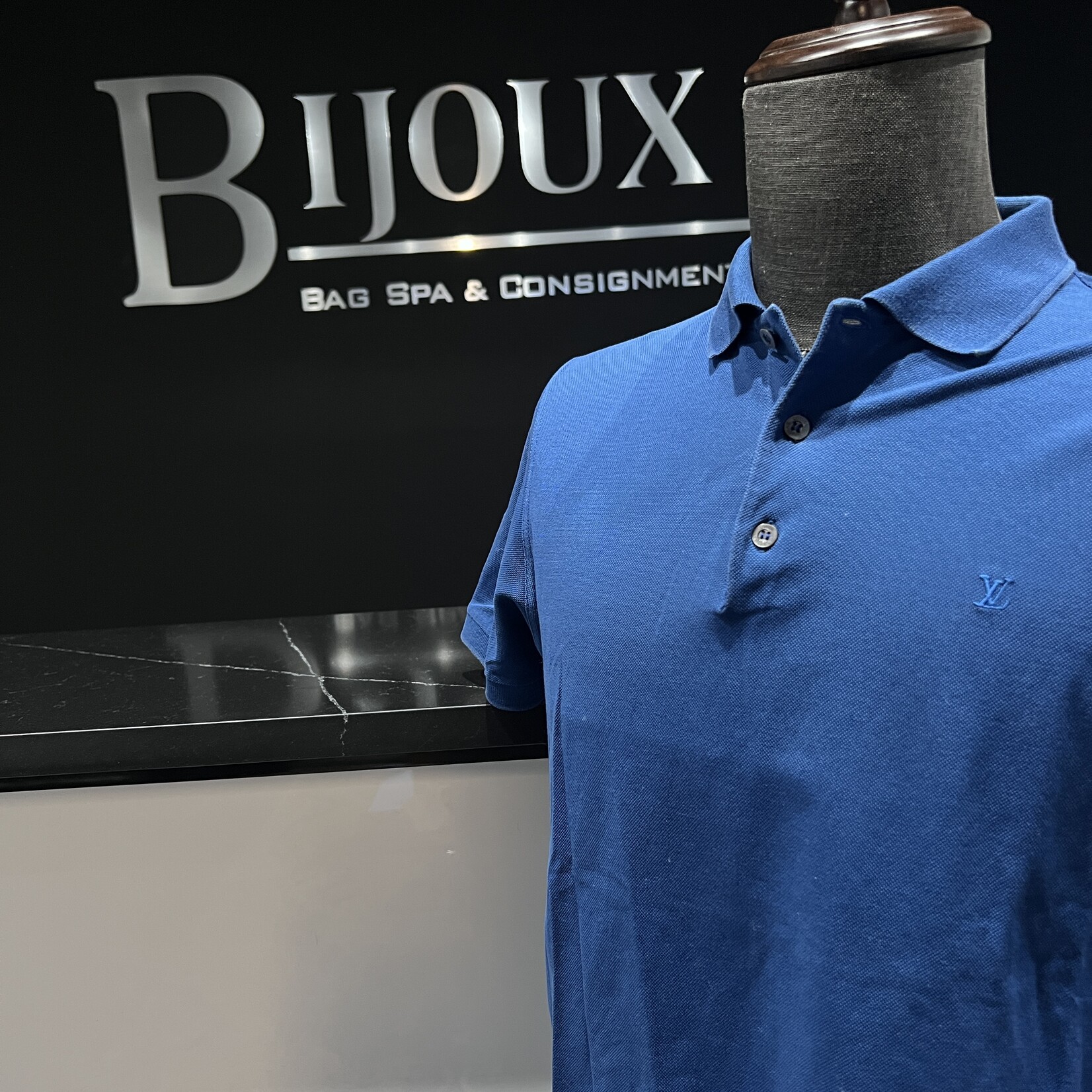 Louis Vuitton Louis Vuitton Cotton Polo L - Blue