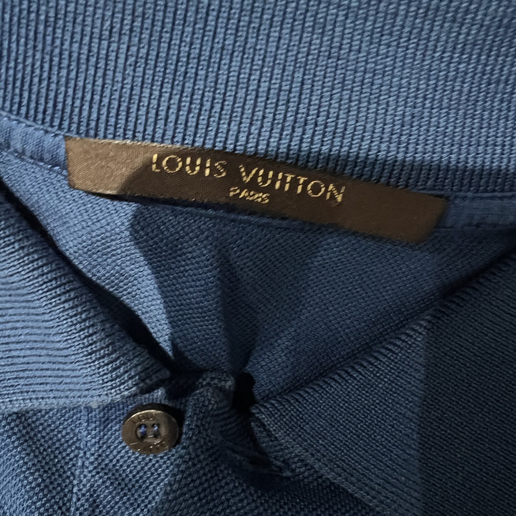Louis Vuitton Louis Vuitton Cotton Polo L - Blue