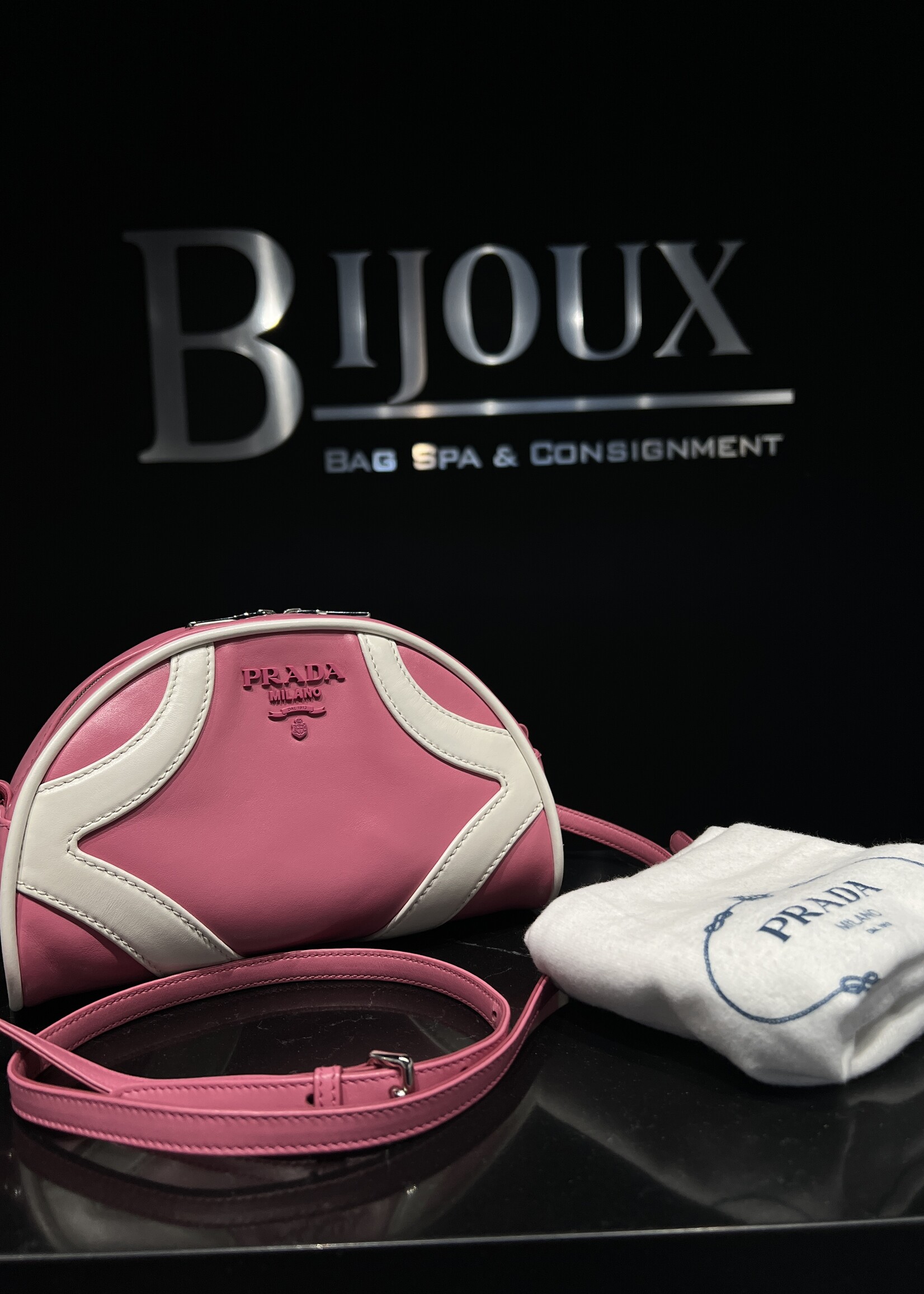 Prada SOLD- Prada Pink Bowler Crossbody
