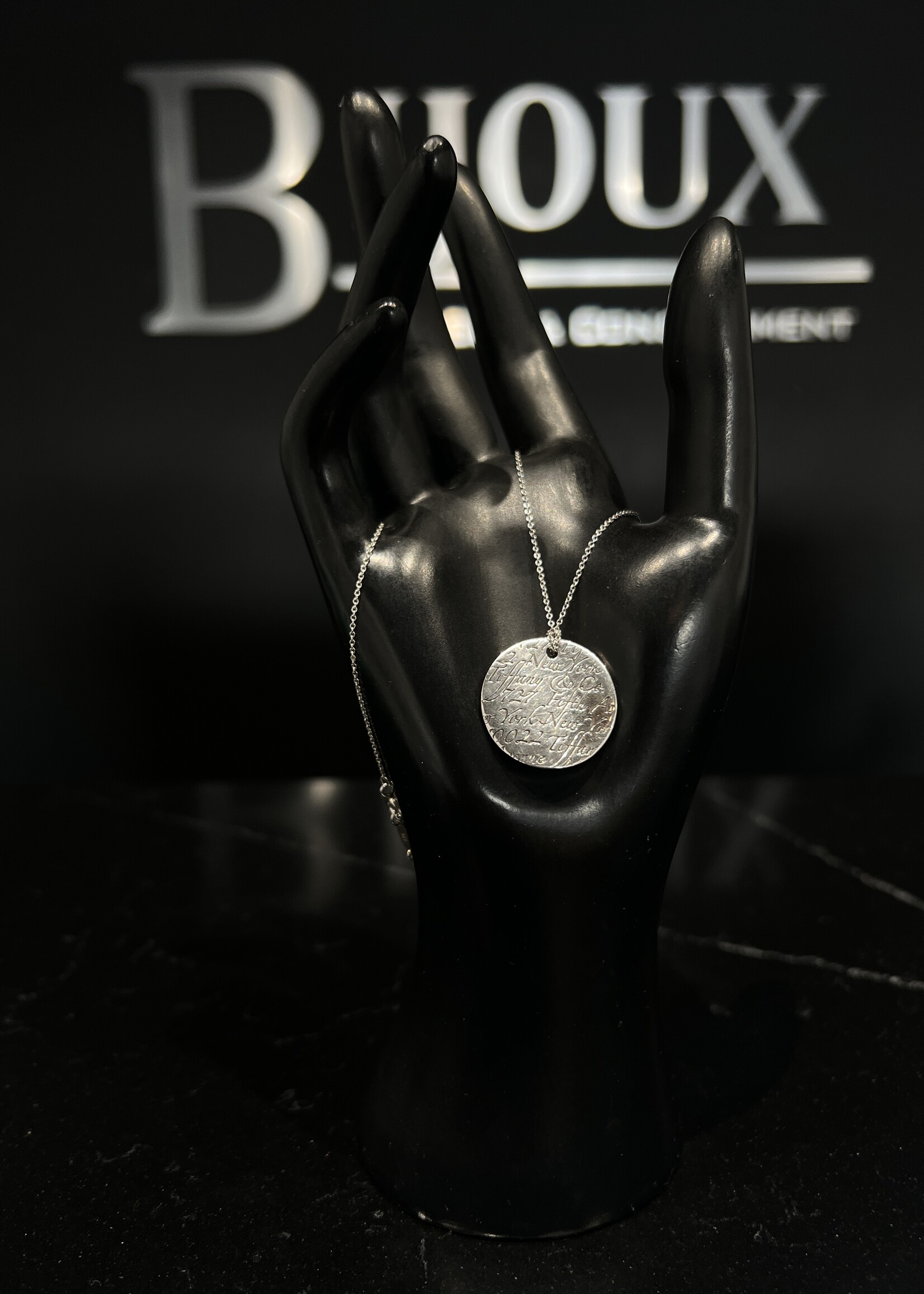 Tiffany & Co SOLD - Tiffany  Disc Pendent Necklace