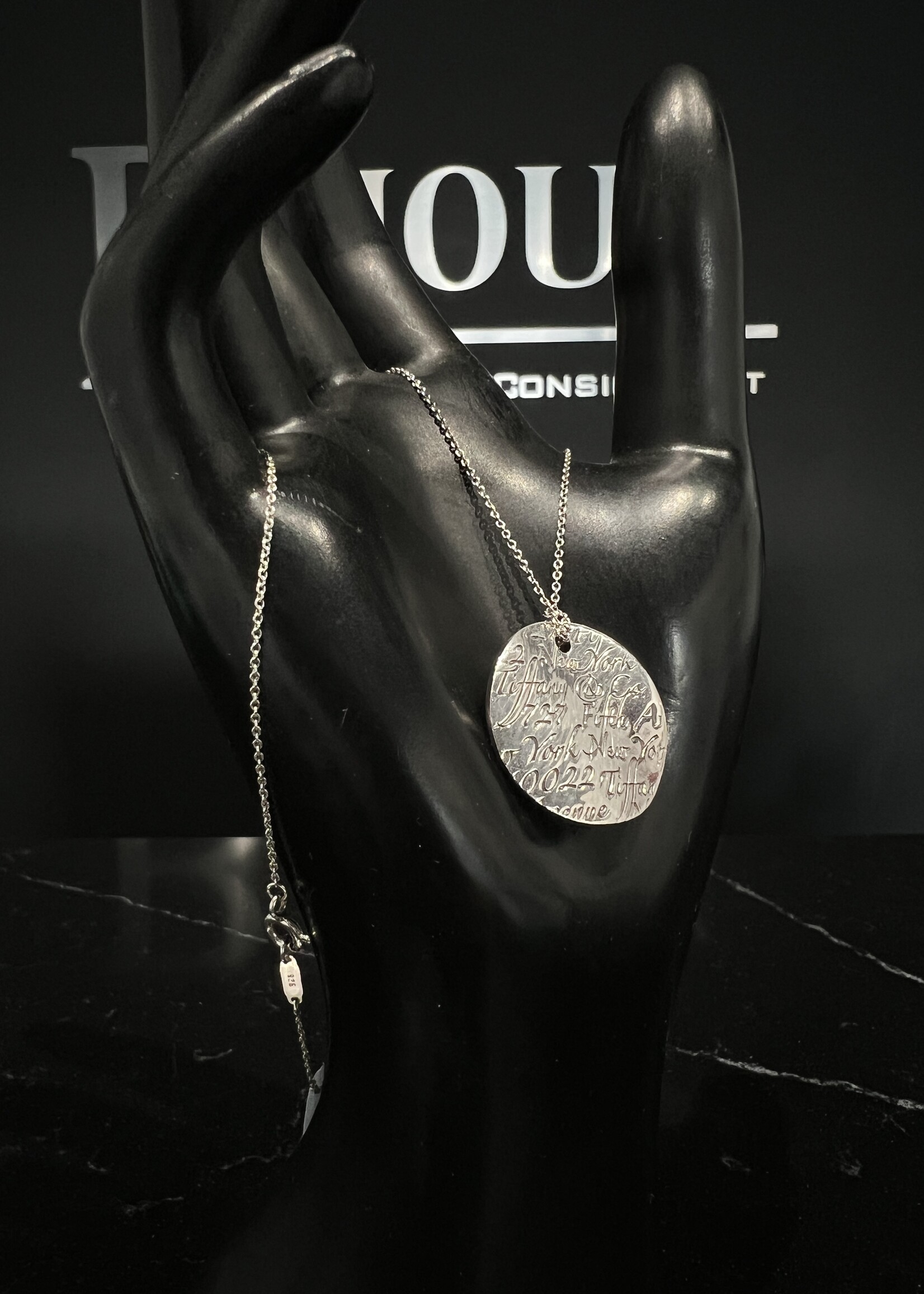 Tiffany & Co SOLD - Tiffany  Disc Pendent Necklace