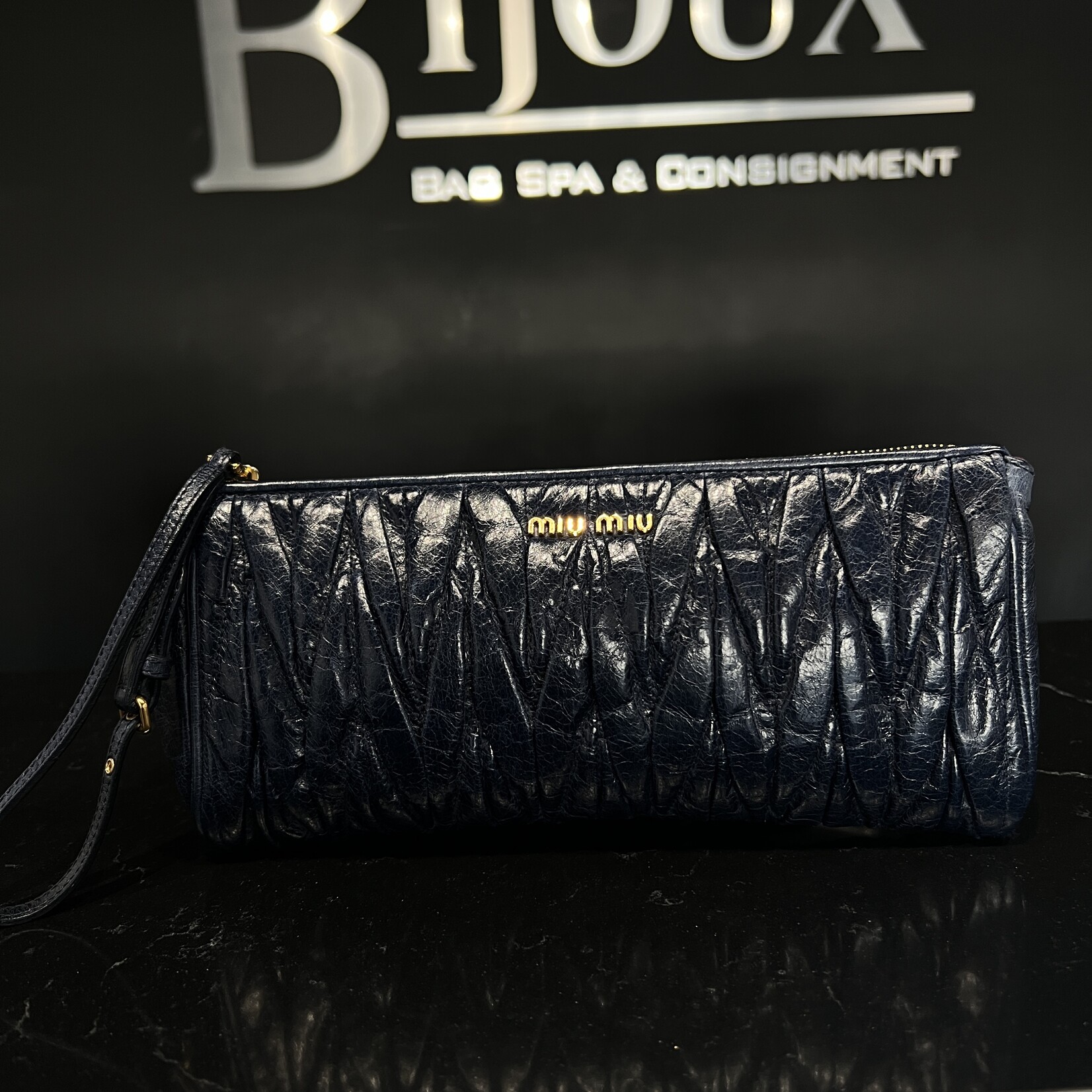 Miu MIu SOLD- Miu Miu Clutch Navy