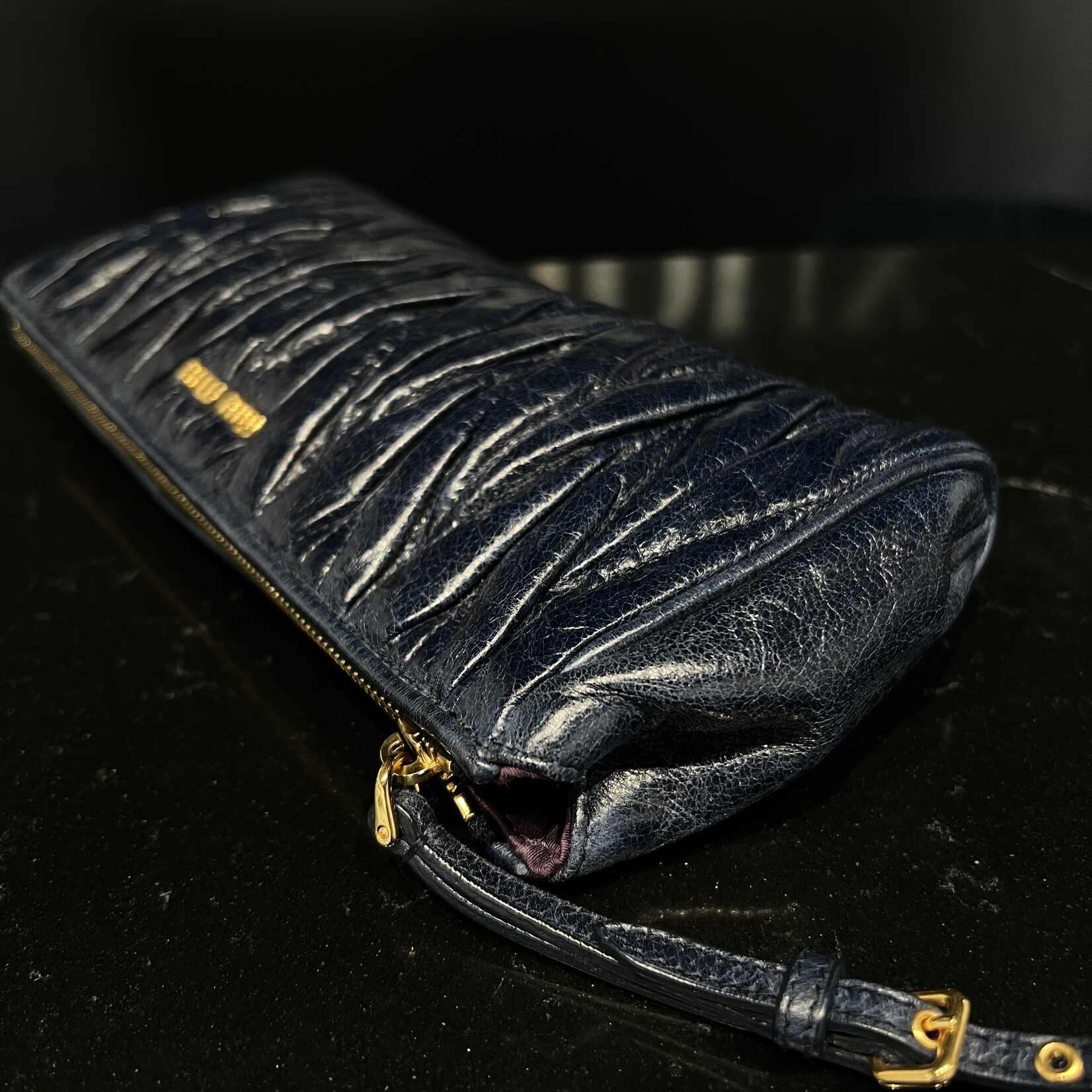 Miu MIu SOLD- Miu Miu Clutch Navy