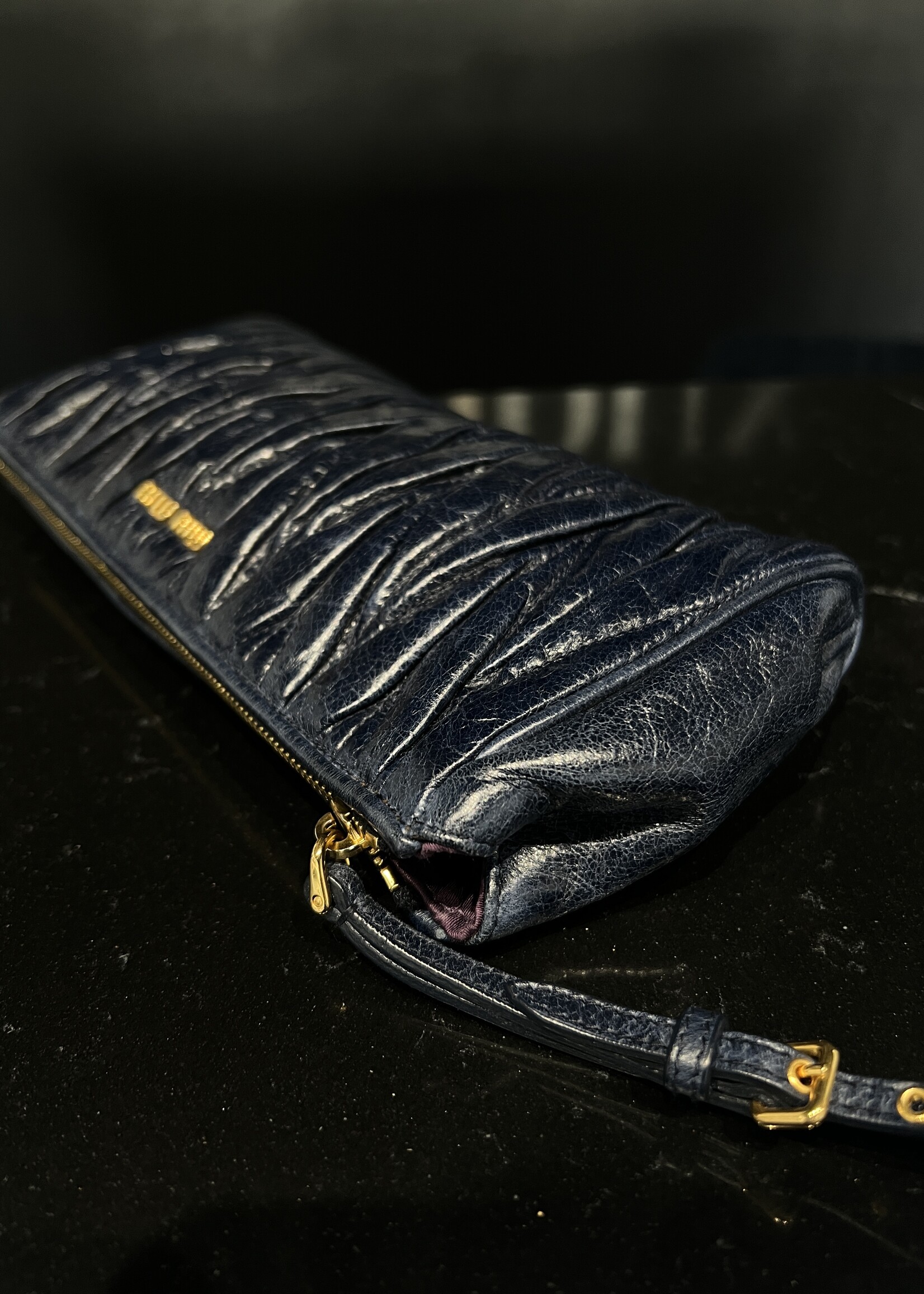 Miu MIu SOLD- Miu Miu Clutch Navy