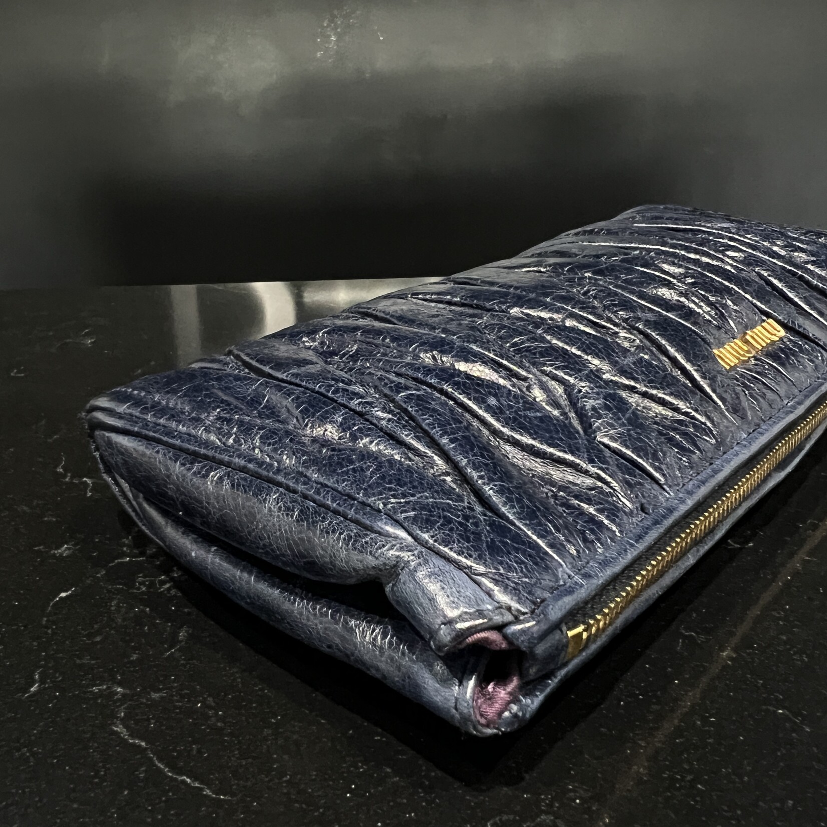 Miu MIu SOLD- Miu Miu Clutch Navy
