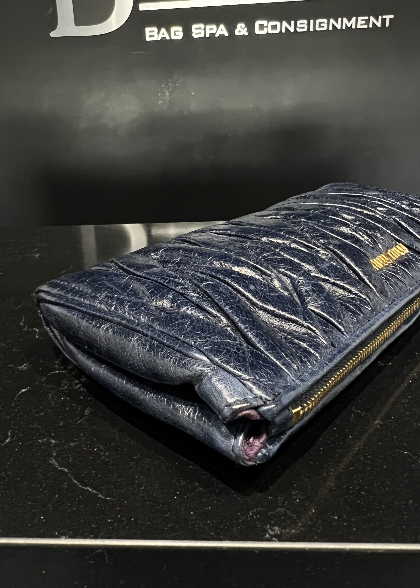 Miu MIu SOLD- Miu Miu Clutch Navy