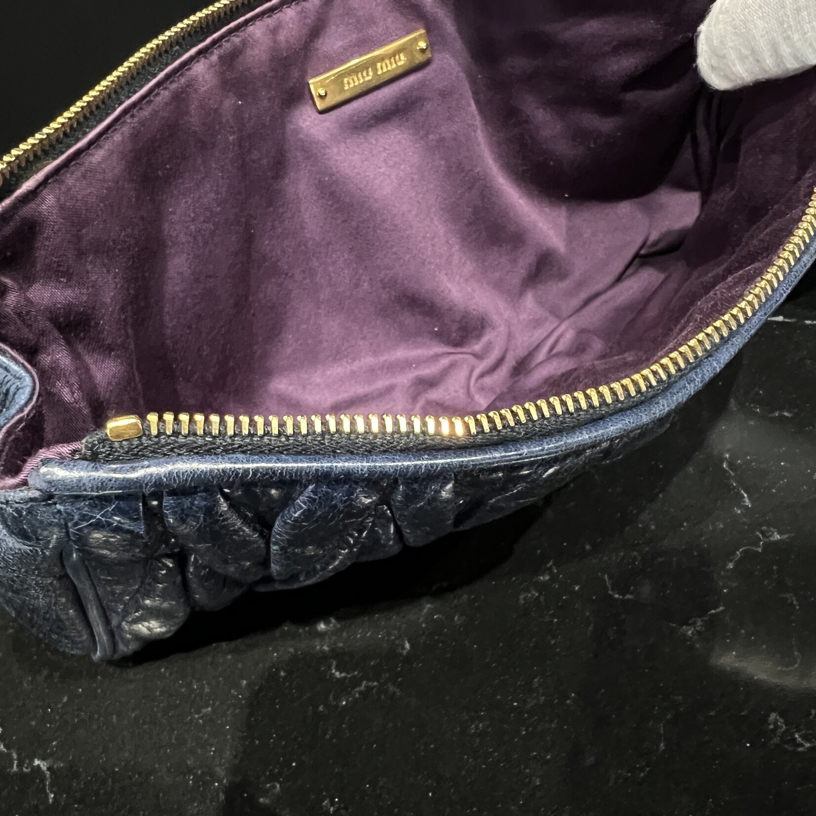 Miu MIu SOLD- Miu Miu Clutch Navy