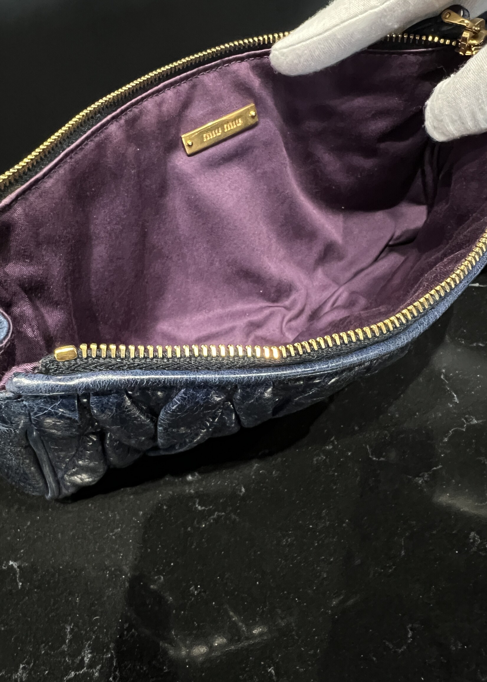 Miu MIu SOLD- Miu Miu Clutch Navy