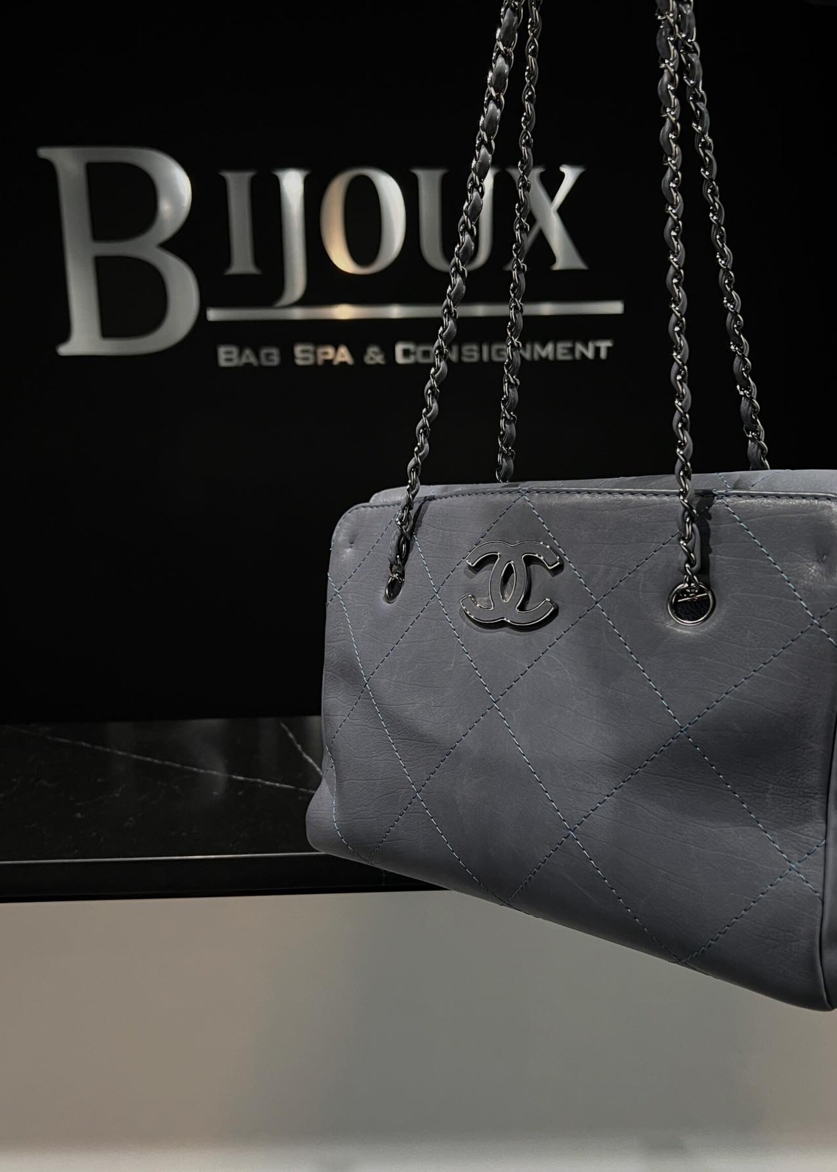 Chanel SOLD- Chanel Hampton Grey Tote