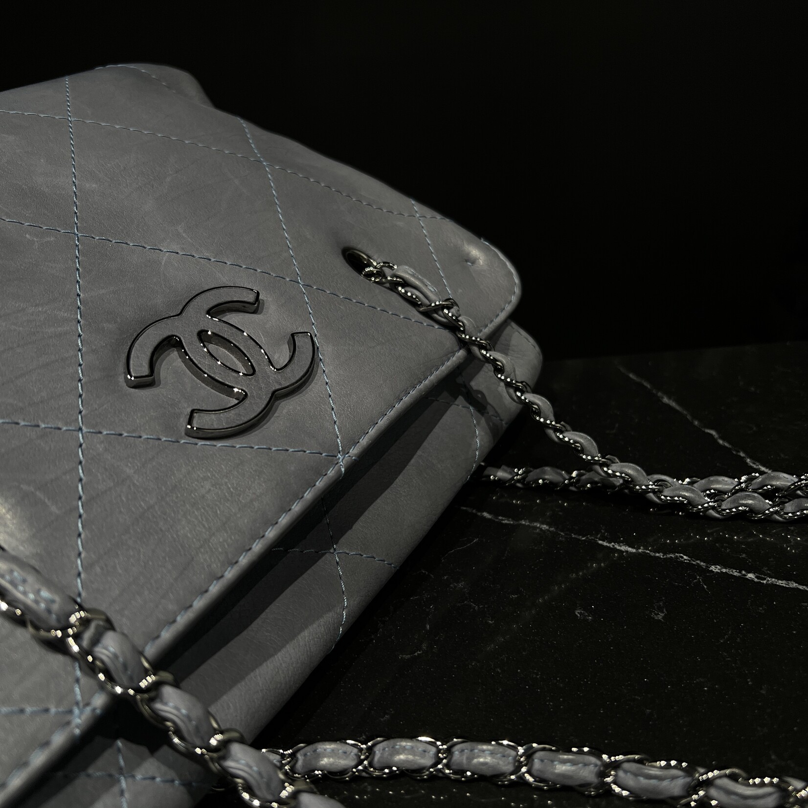 Chanel SOLD- Chanel Hampton Grey Tote