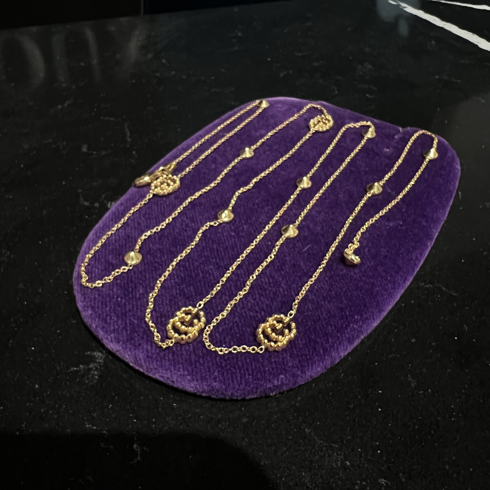 Gucci Gucci 2000's Topaz 18KT Long Running Necklace