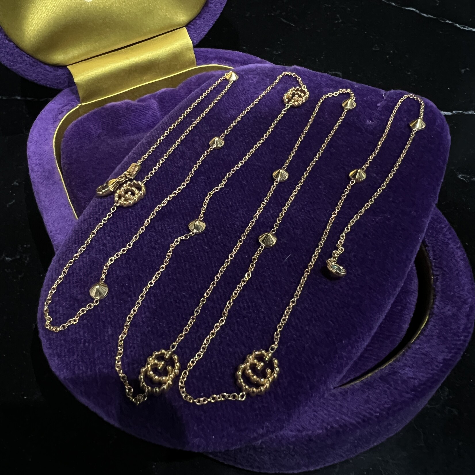 Gucci Gucci 2000's Topaz 18KT Long Running Necklace