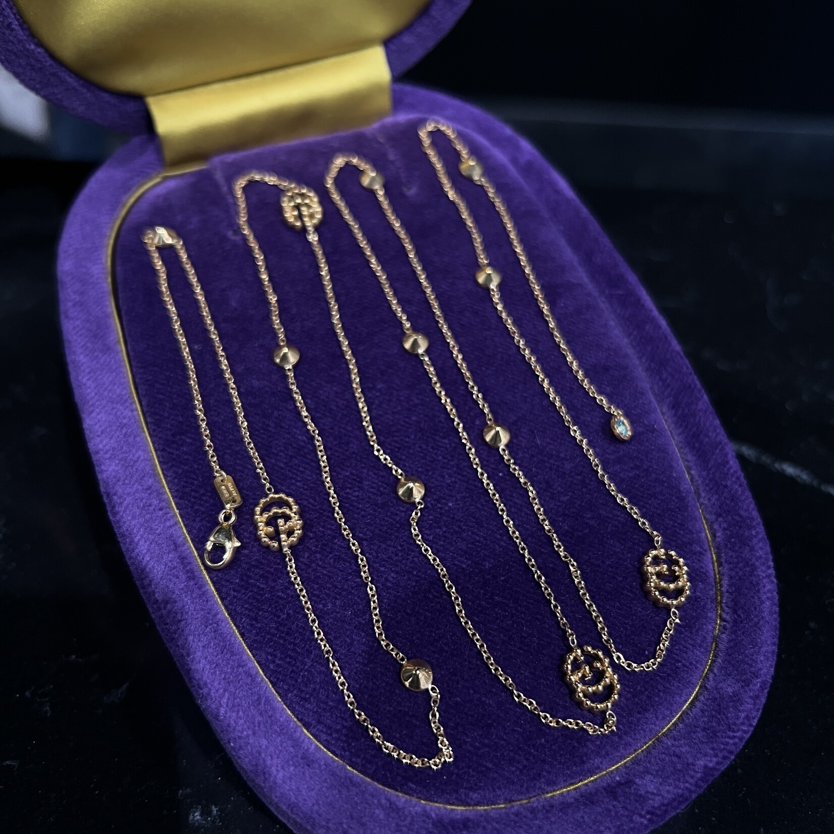 Gucci Gucci 2000's Topaz 18KT Long Running Necklace