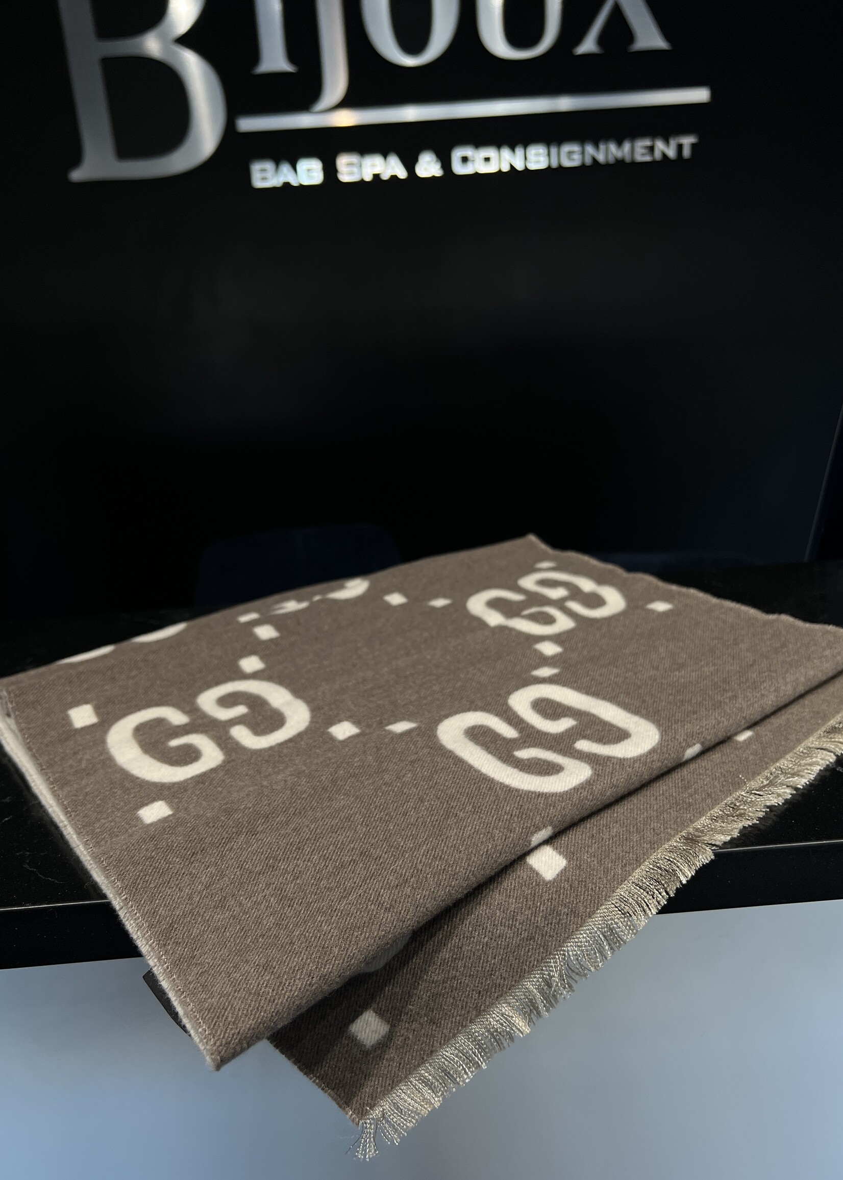 Gucci SOLD- Gucci Wool Brown Scarf