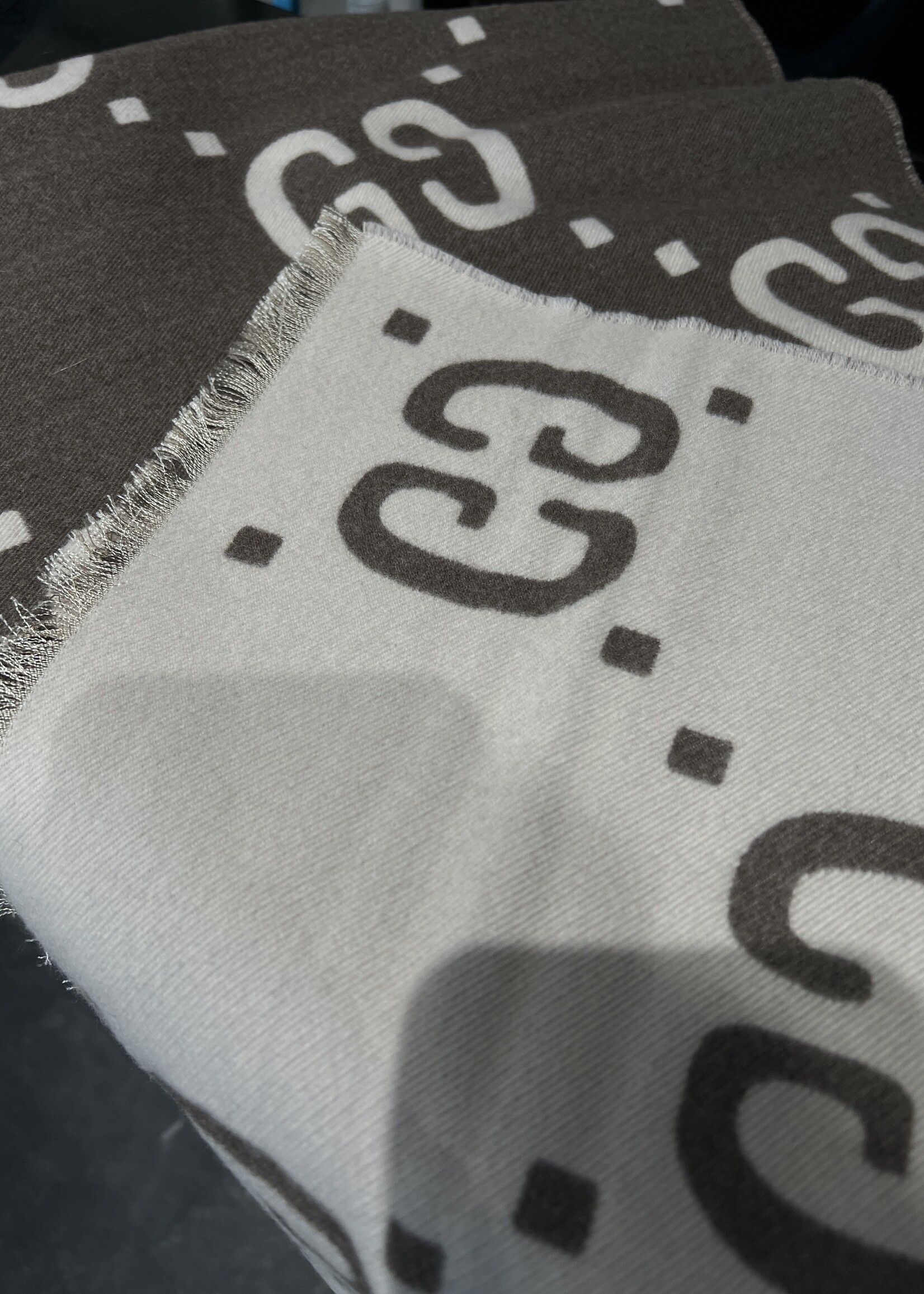 Gucci SOLD- Gucci Wool Brown Scarf